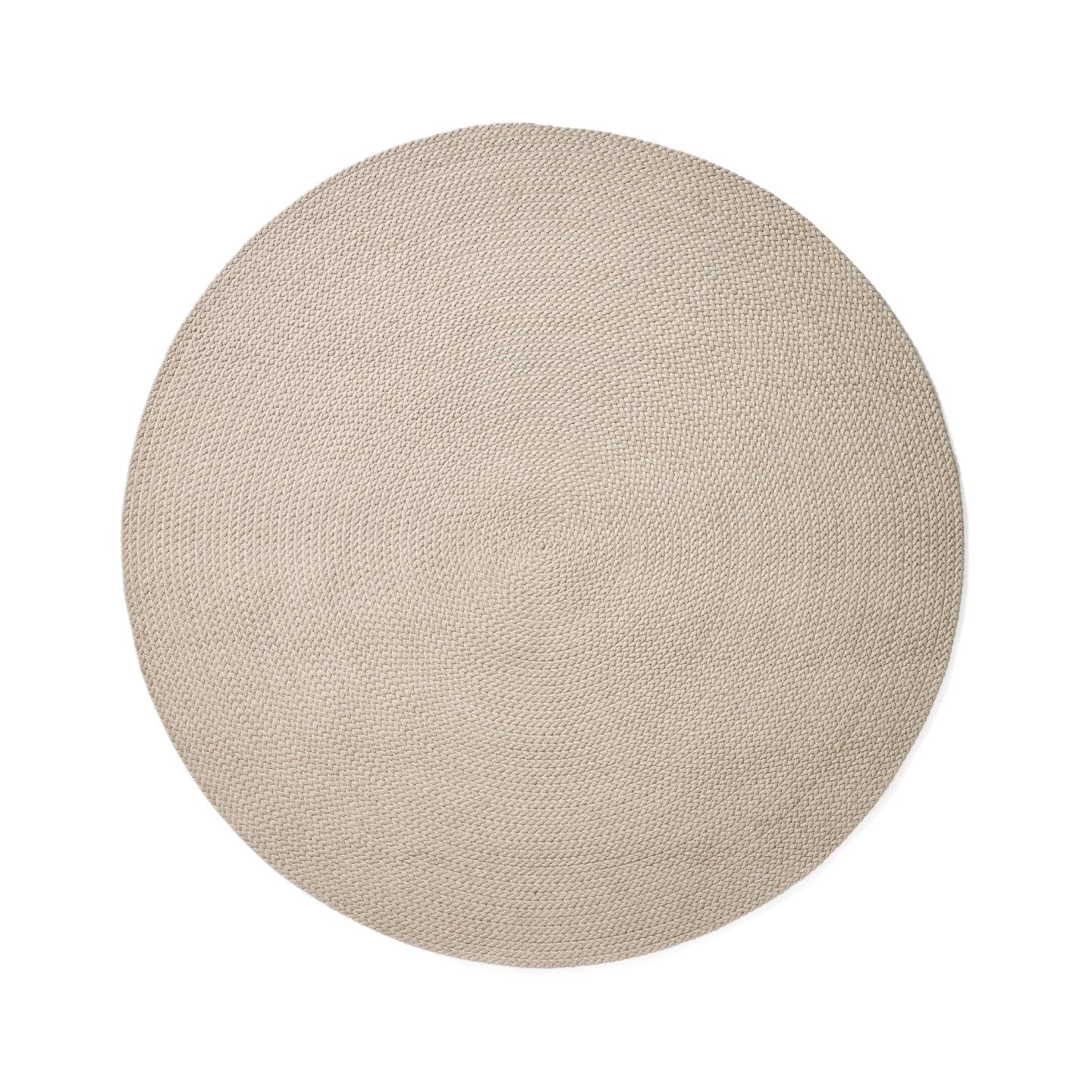 Kave Home Rond Vloerkleed 'Despas' 150cm, kleur Ecru