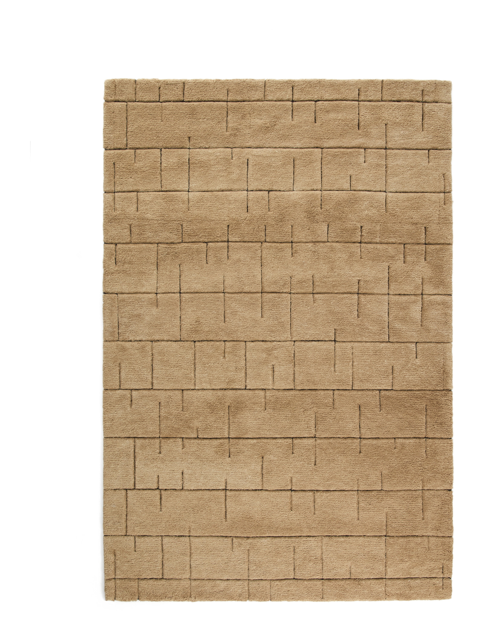 Kave Home Vloerkleed Helun Wol, 160 x 230cm - Bruin