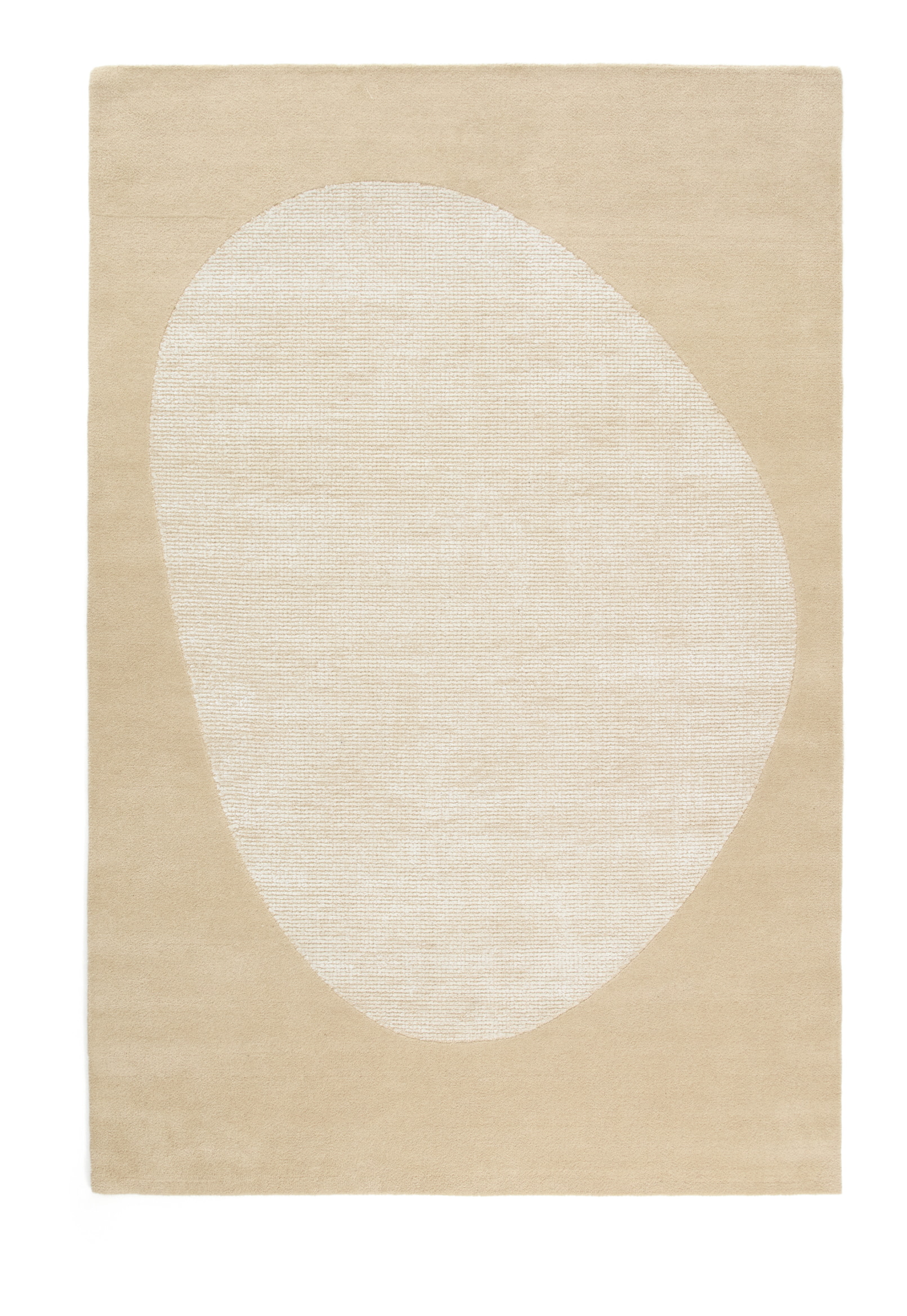 Kave Home Vloerkleed Ivena Wol, 200 x 300cm - Beige - Organisch