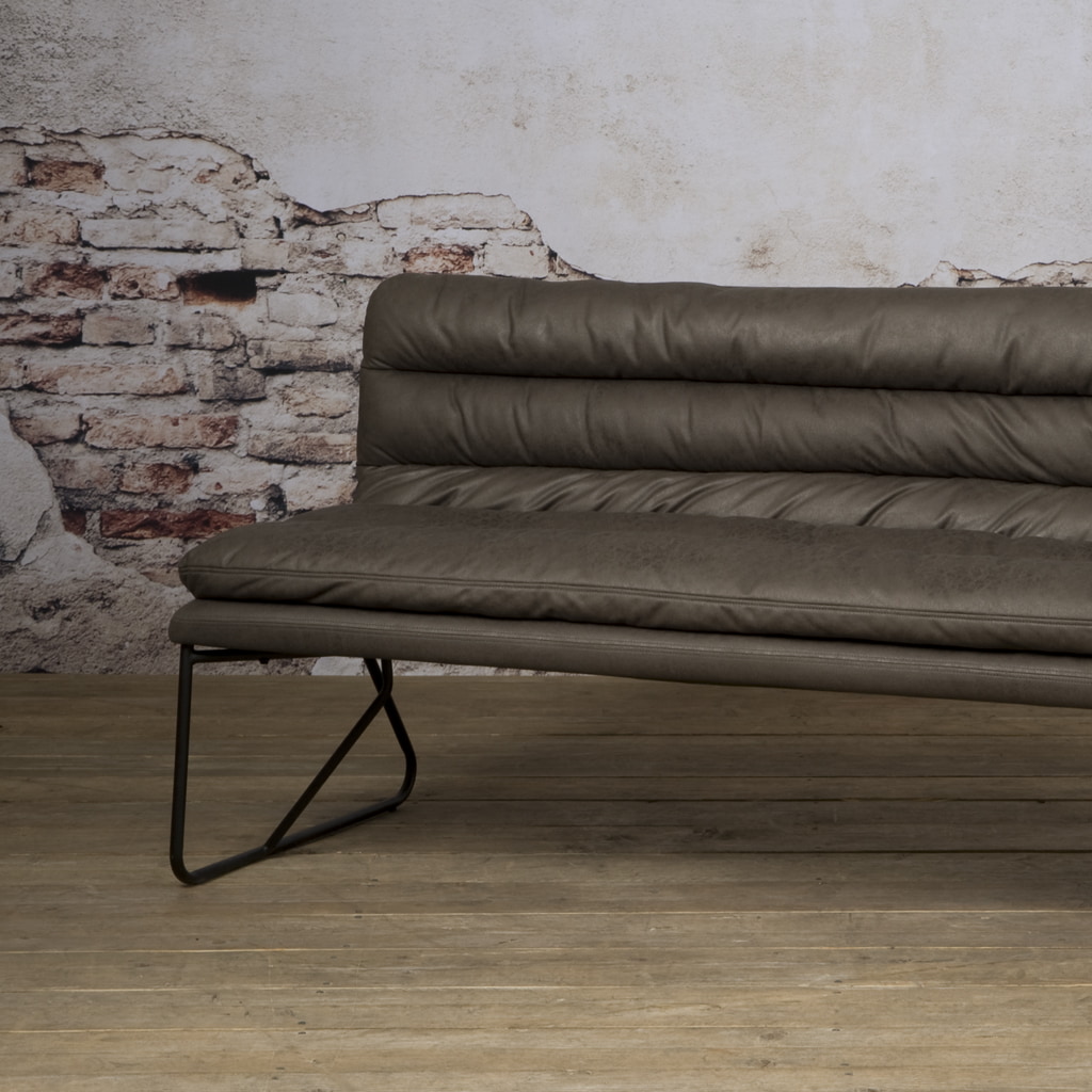 Tower Living Eetkamerbank 'Toro' 155cm, kleur Antraciet