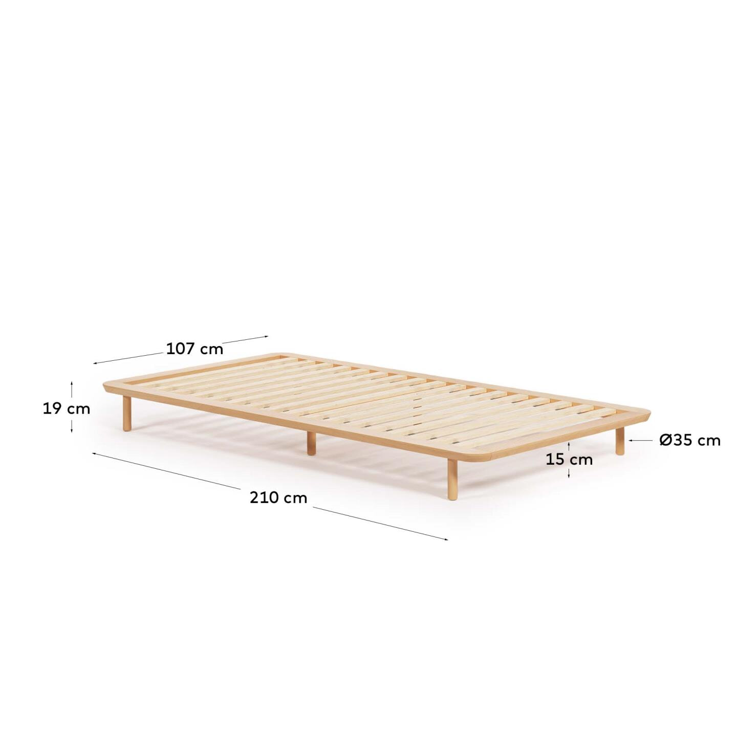 Kave Home Bed 'Anielle' Essen, 90 x 200cm