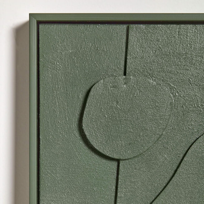 Kave Home Schilderij 'Talin' Set van 2 stuks, kleur Groen