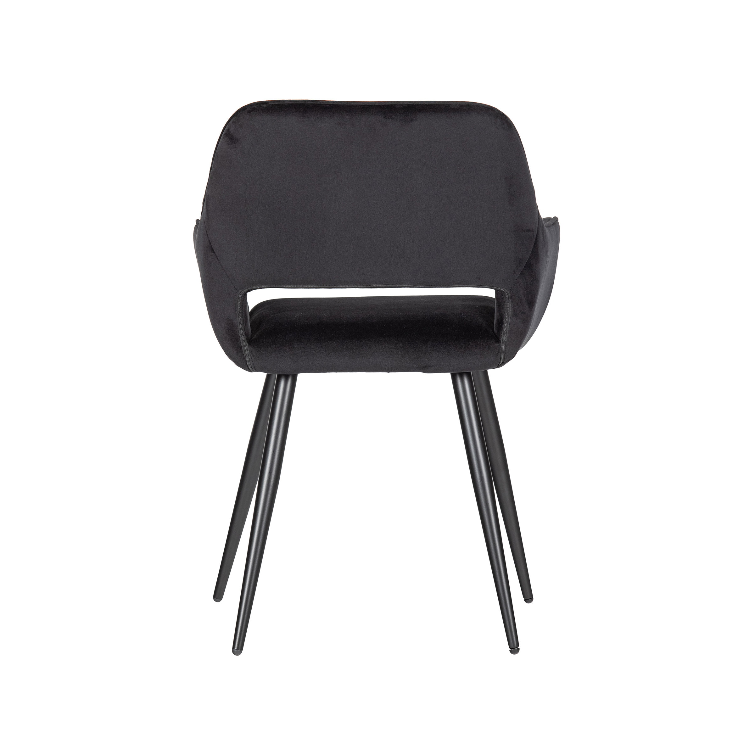 WOOOD Eetkamerstoel 'Jelle' Velvet, kleur Zwart