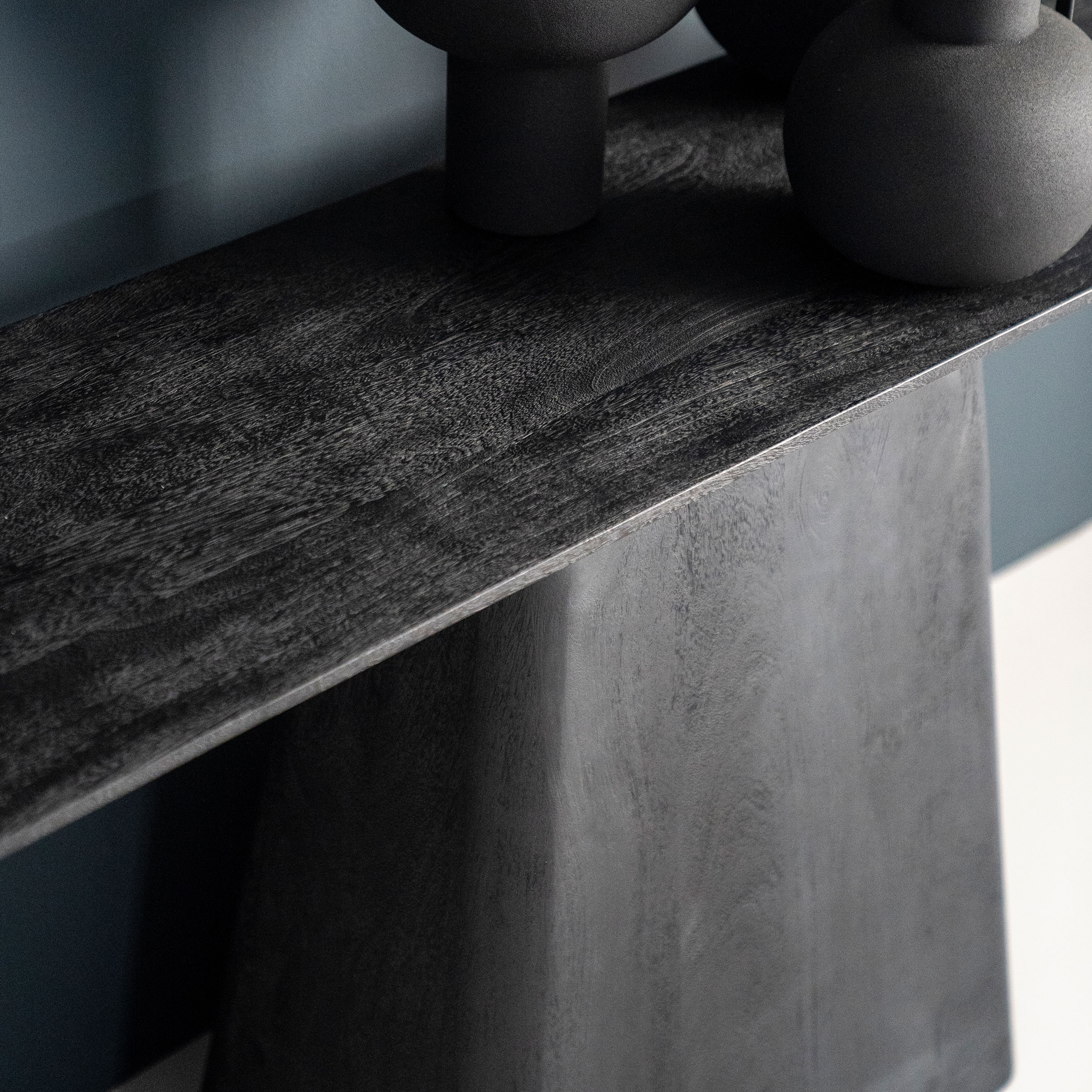 Eleonora Sidetable 'Aron' Mangohout, 180cm, kleur Zwart