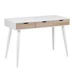 Bureau / sidetable 'Märta' 110 x 50cm met 3 laden , kleur wit / hout