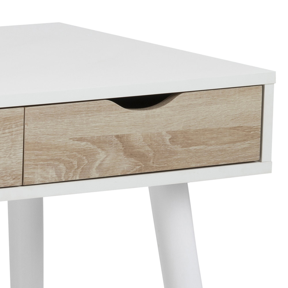 Bureau / sidetable 'Märta' 110 x 50cm met 3 laden , kleur wit / hout