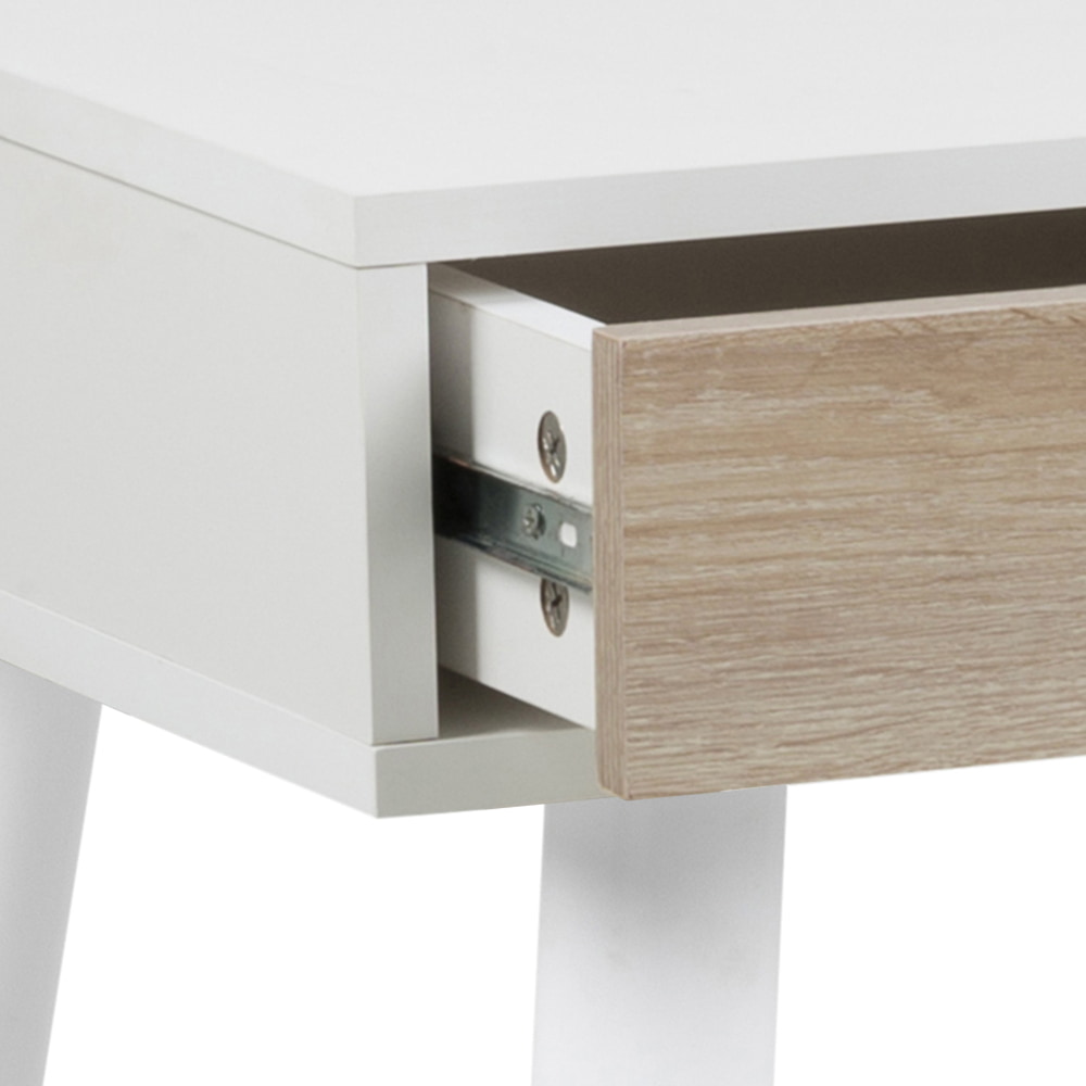 Bureau / sidetable 'Märta' 110 x 50cm met 3 laden , kleur wit / hout