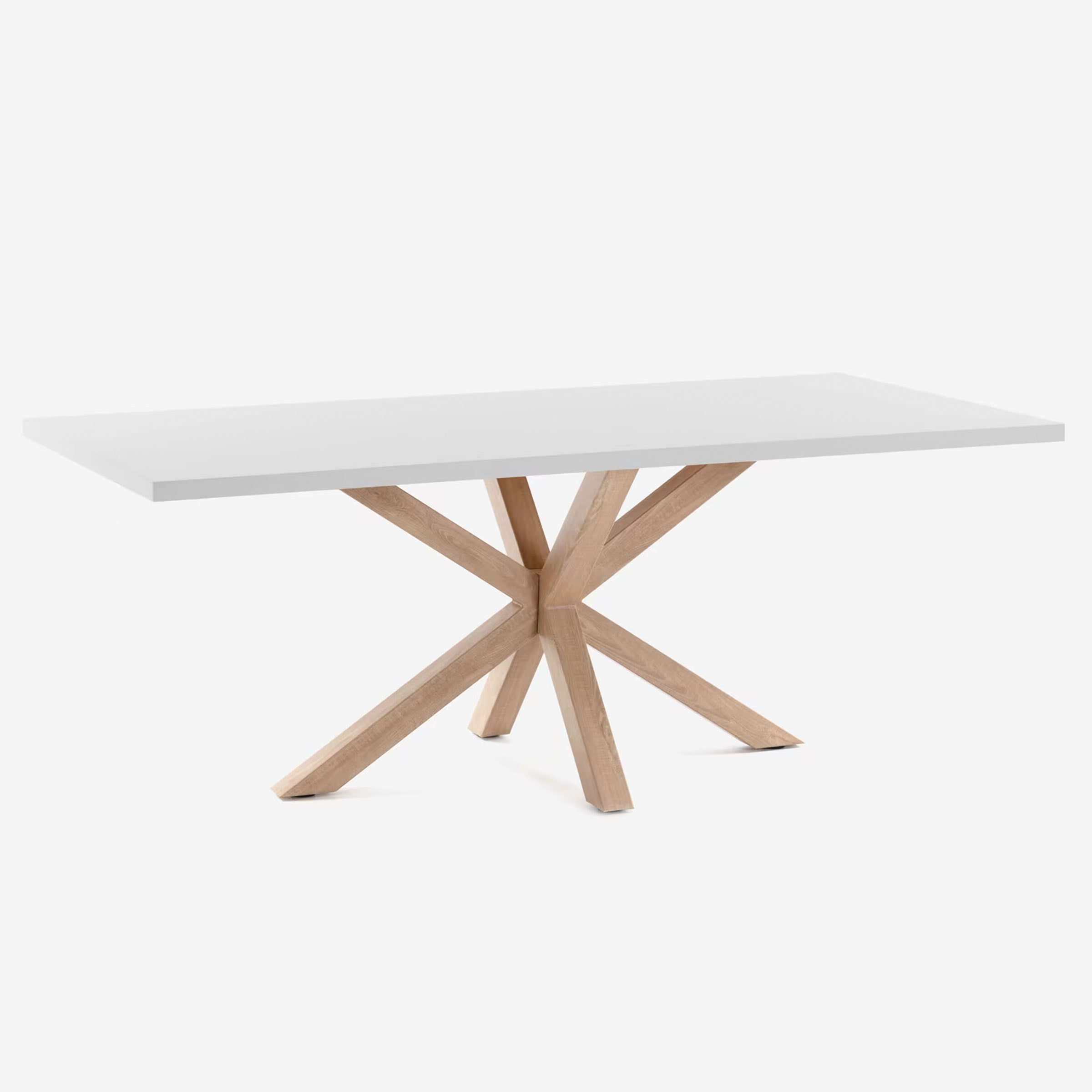 Kave Home Eettafel 'Argo' Eiken/Wit, 180 x 100cm