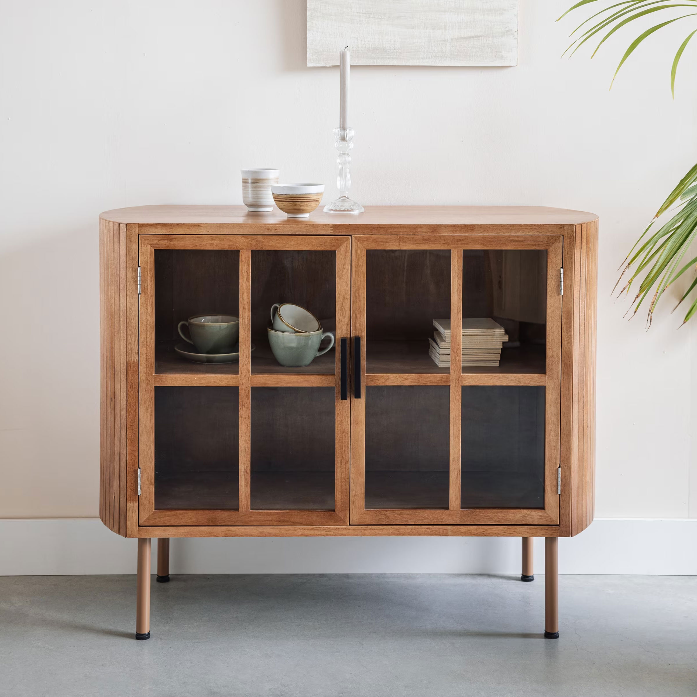 ZILT Dressoir Horacio Rubberhout, 100cm - Bruin