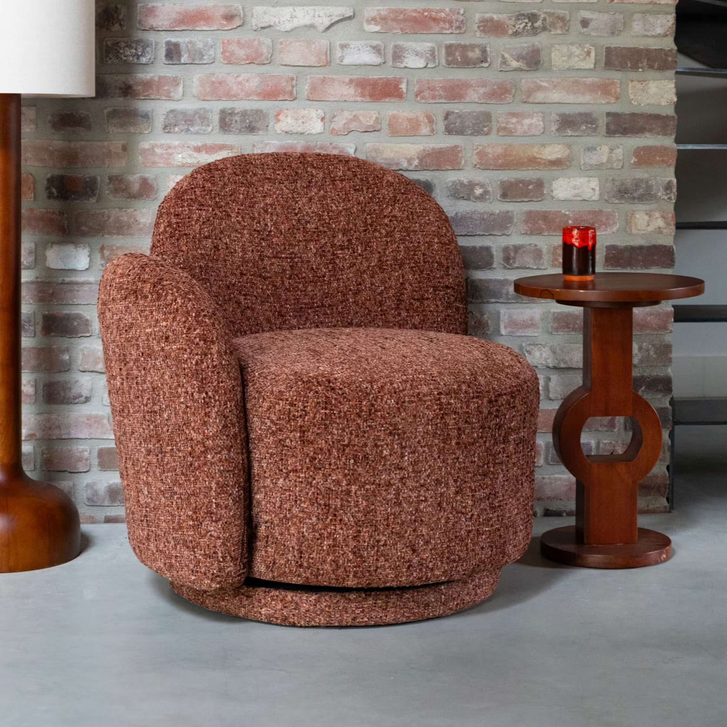 Dutchbone Draaifauteuil 'Rose' Geweven stof