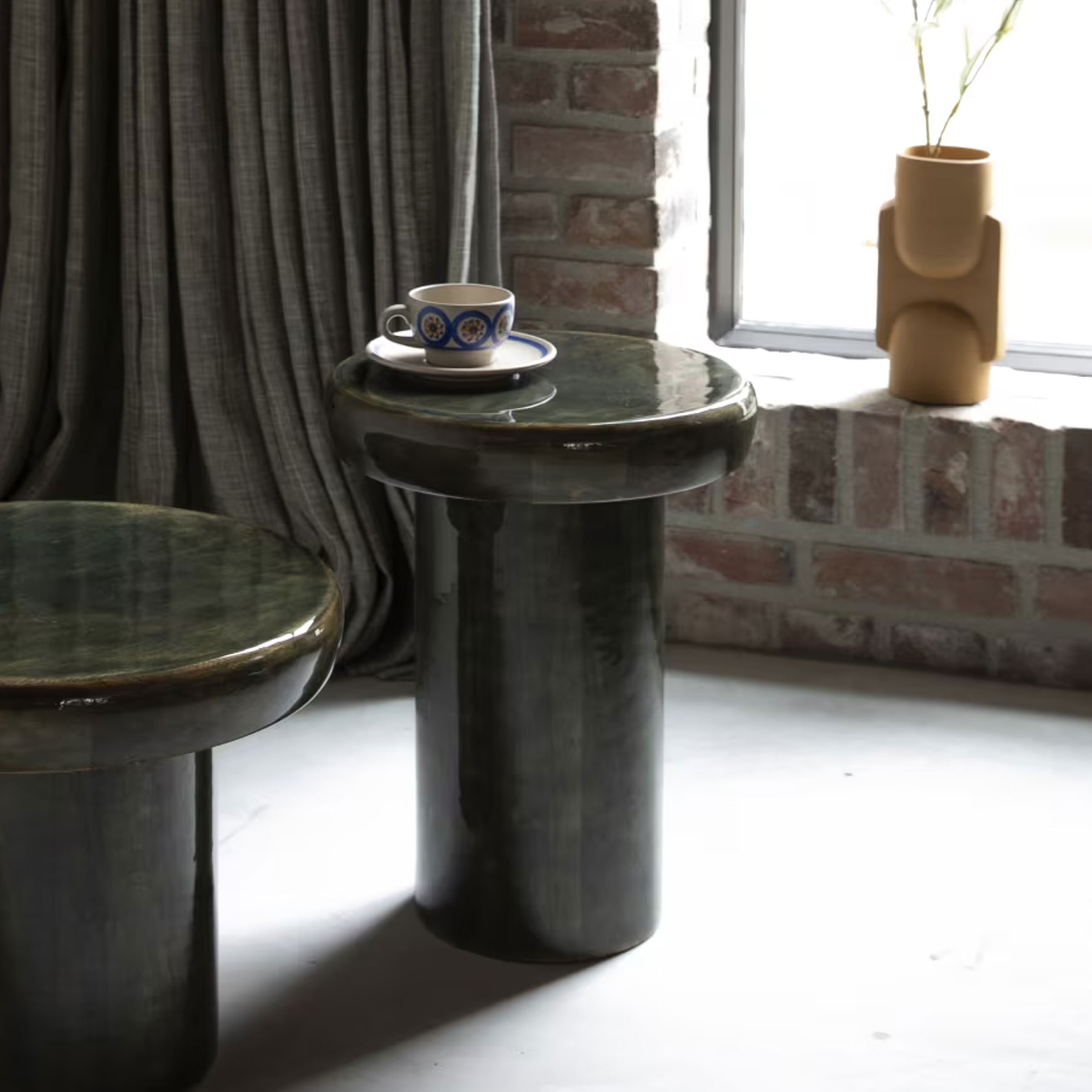 Dutchbone Ronde Bijzettafel 'Mush' Mangohout