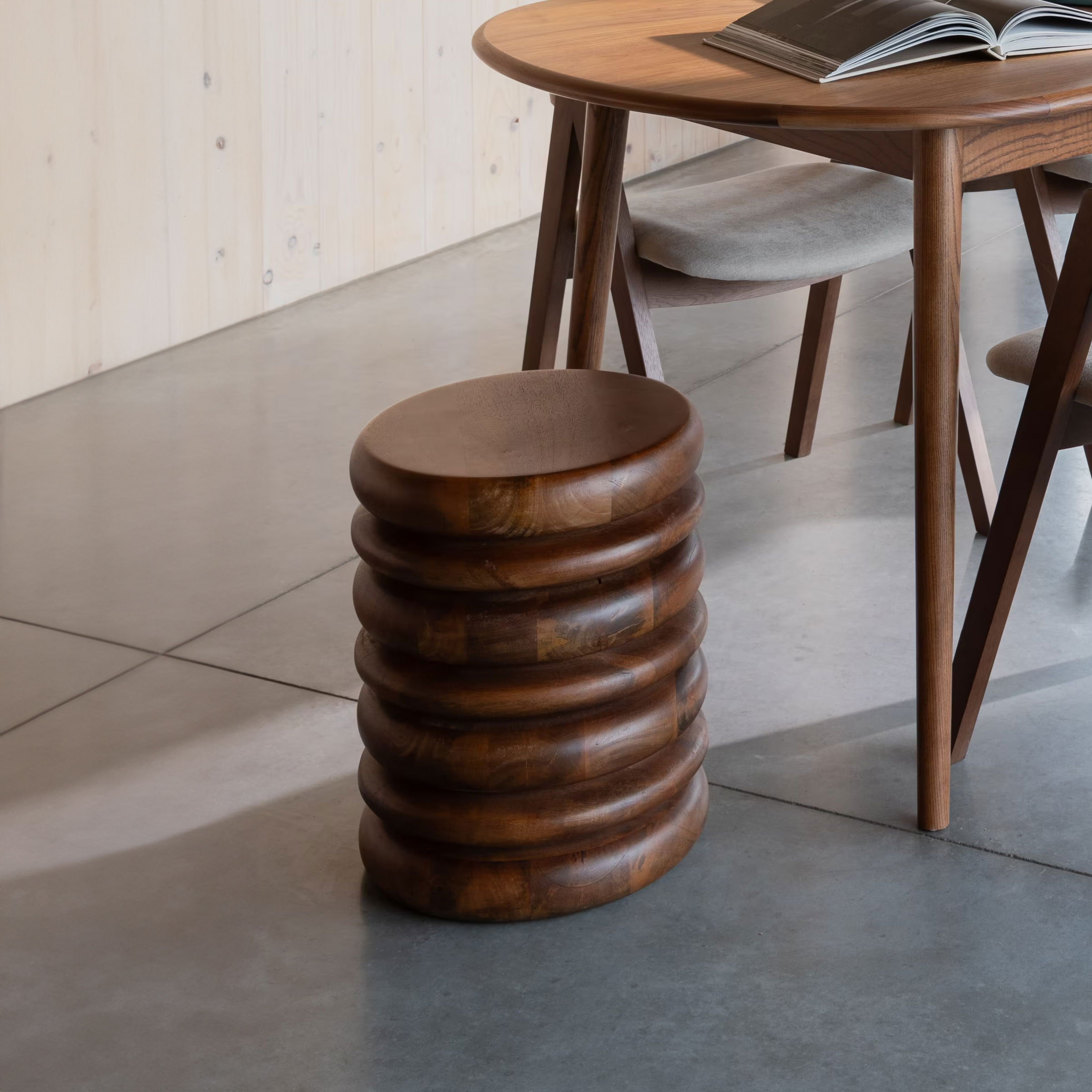 Zuiver Krukje/Bijzettafel Disc Mangohout, 35cm - Bruin