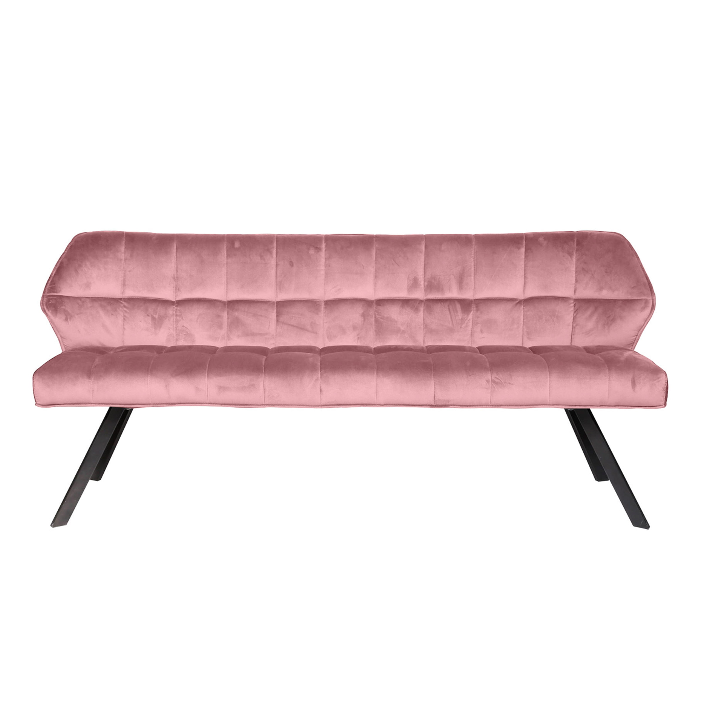 LifestyleFurn Eetkamerbank 'Thandie' Velvet, 180cm, kleur Roze