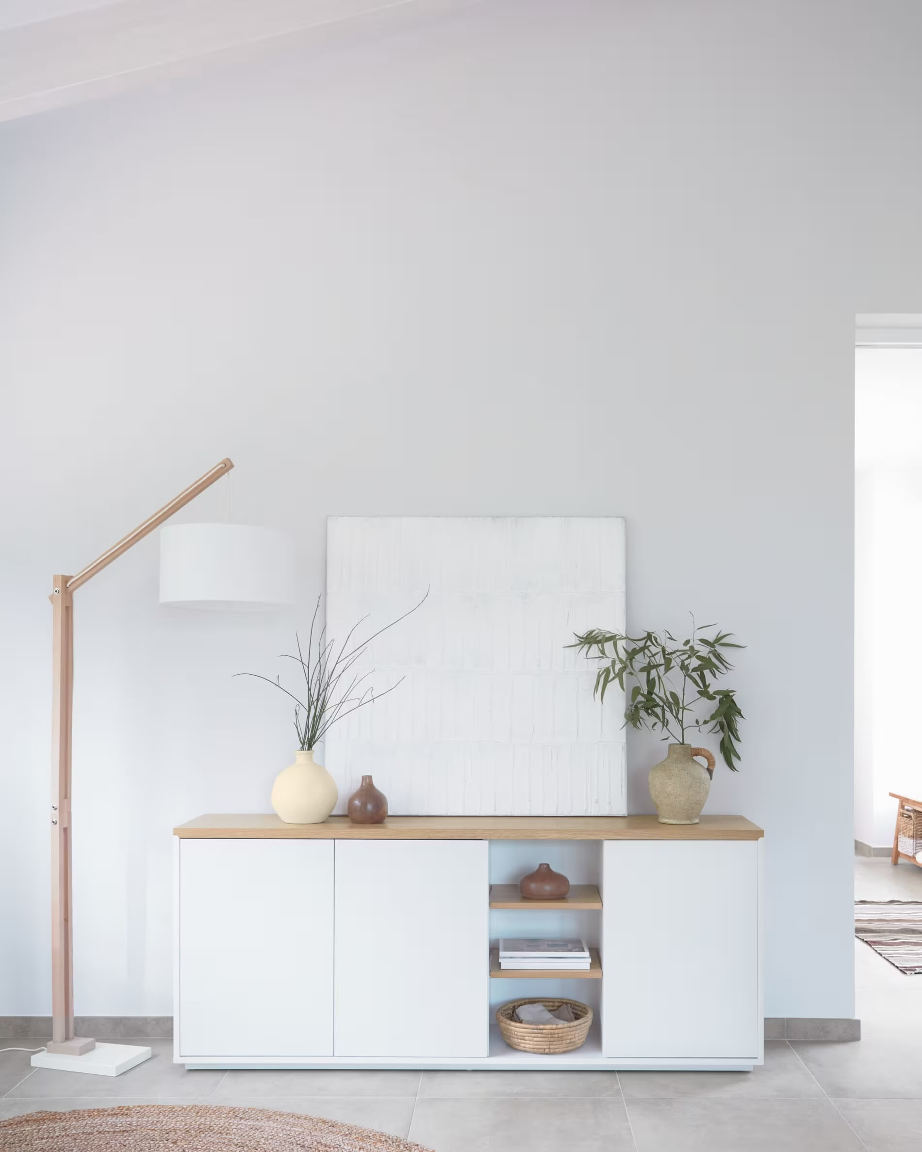 Kave Home Dressoir 'Abilen' Eiken, 180 x 75cm, kleur Wit