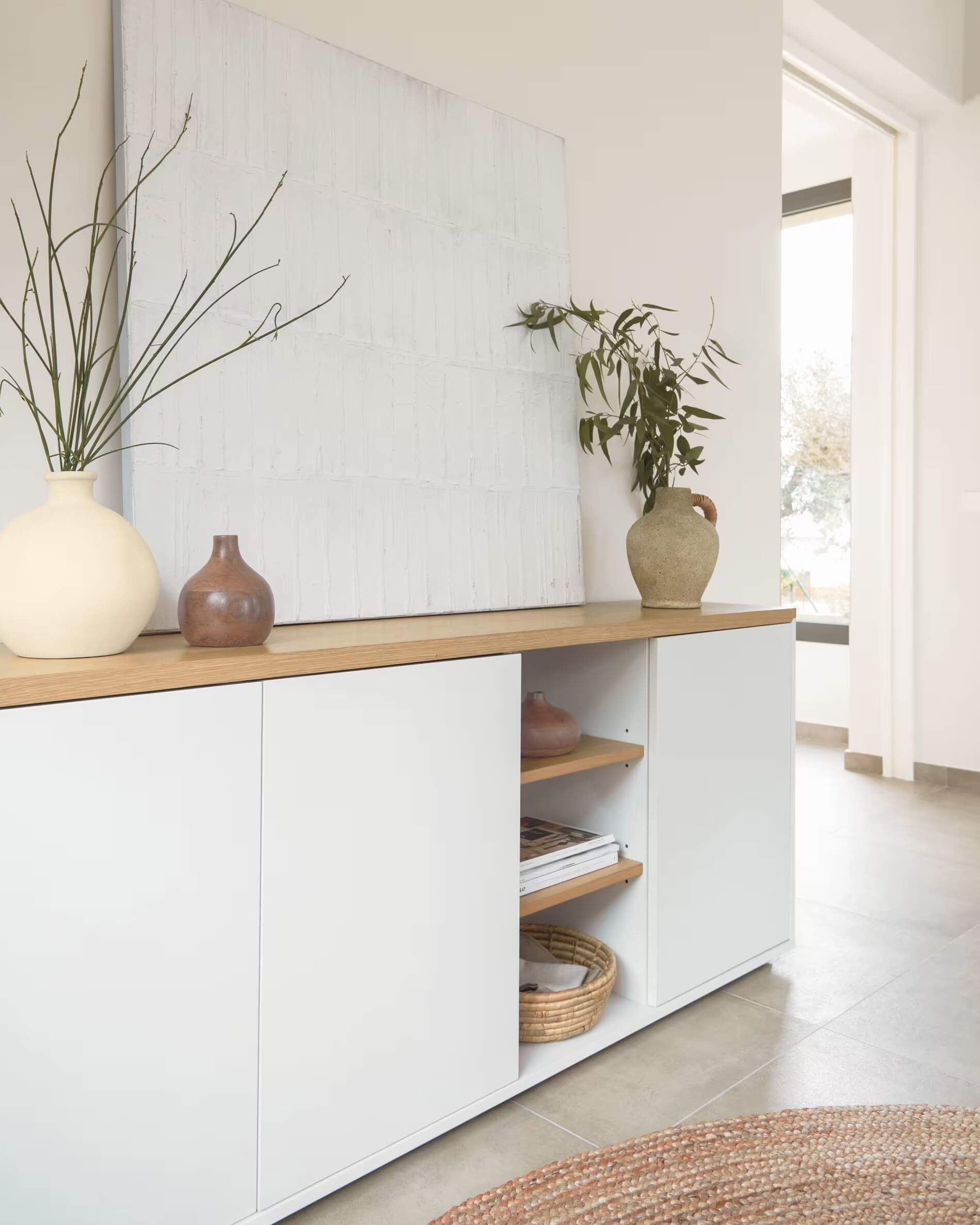 Kave Home Dressoir 'Abilen' Eiken, 180 x 75cm, kleur Wit