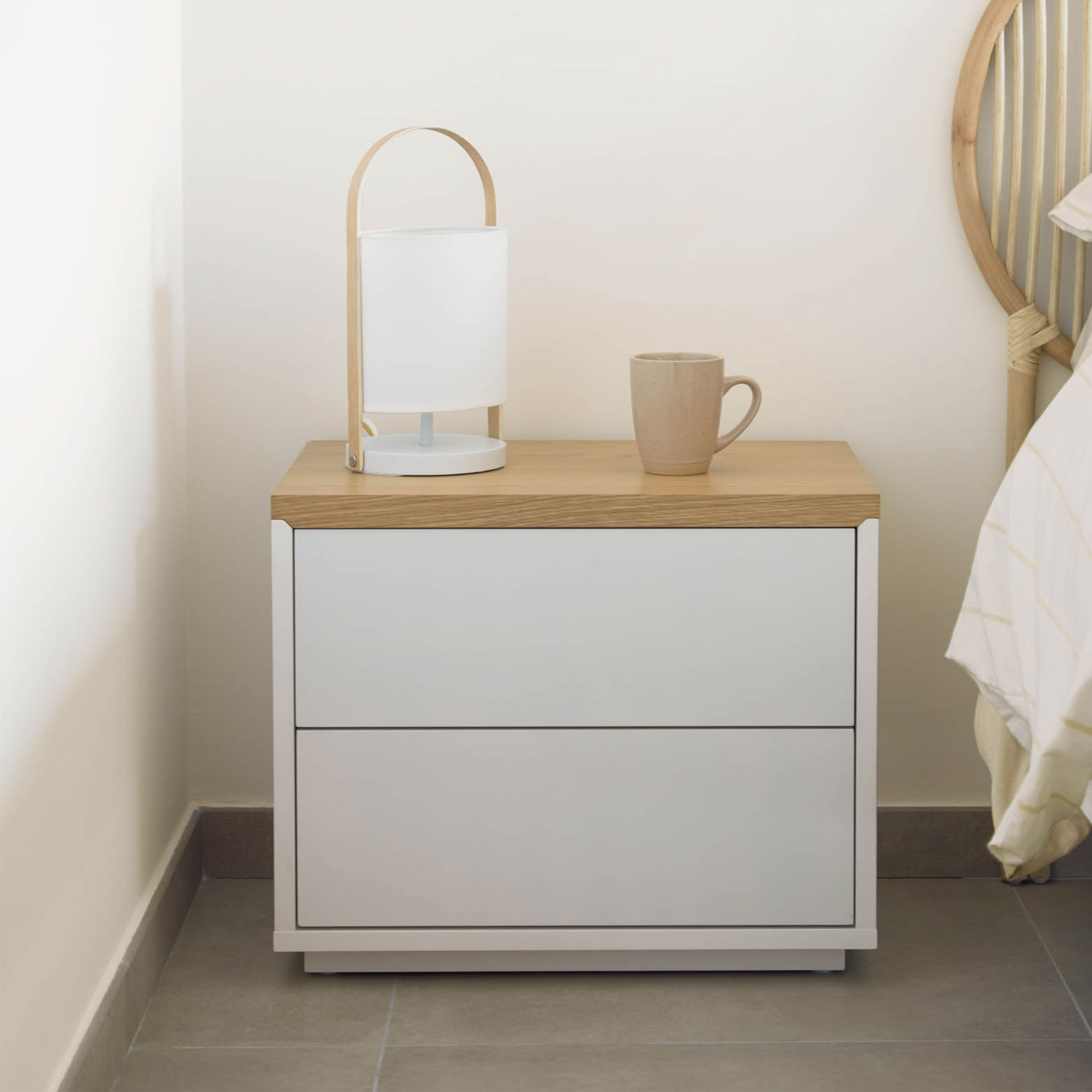 Kave Home Nachtkastje 'Abilen' Eiken, 53 x 44cm