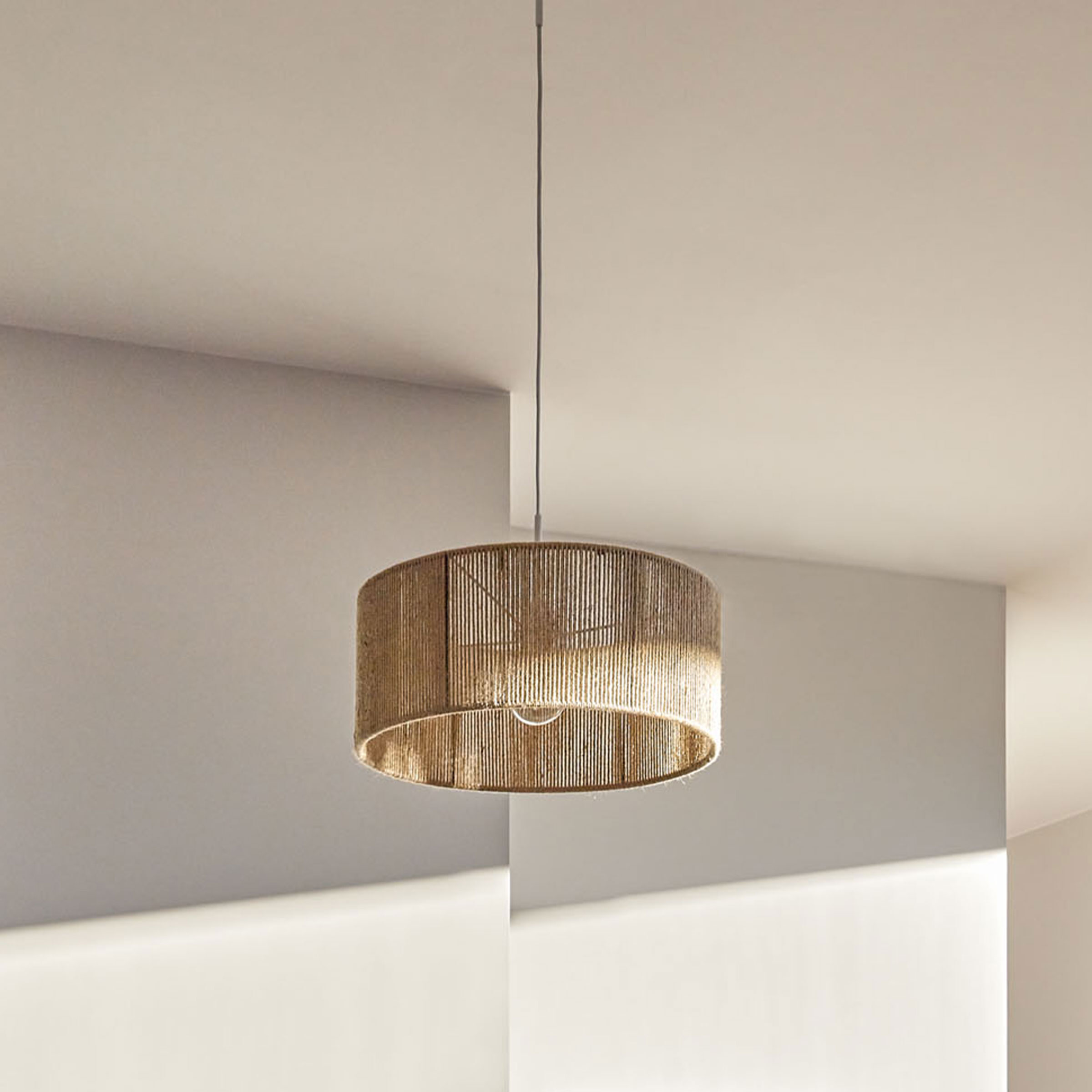 Kave Home Lampenkap Crista Jute, Ø47cm - Naturel