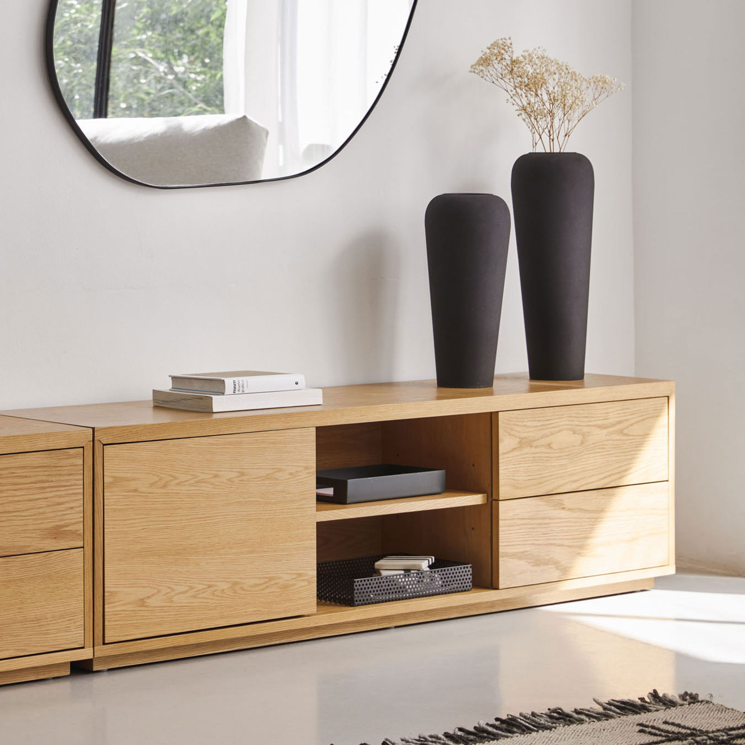 Kave Home TV-meubel 'Abilen' Eiken, kleur Naturel