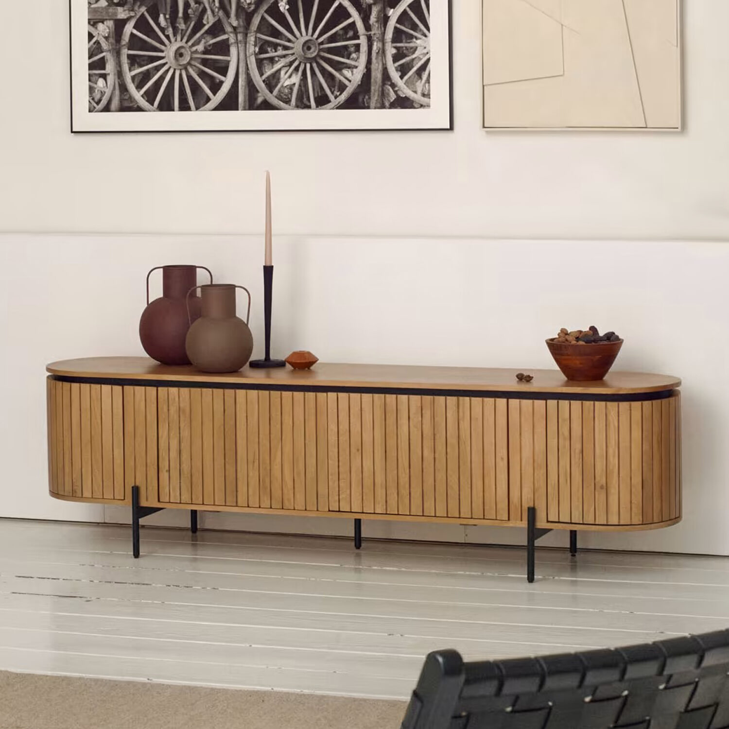 Kave Home TV-meubel Licia Mangohout, 200cm - Naturel