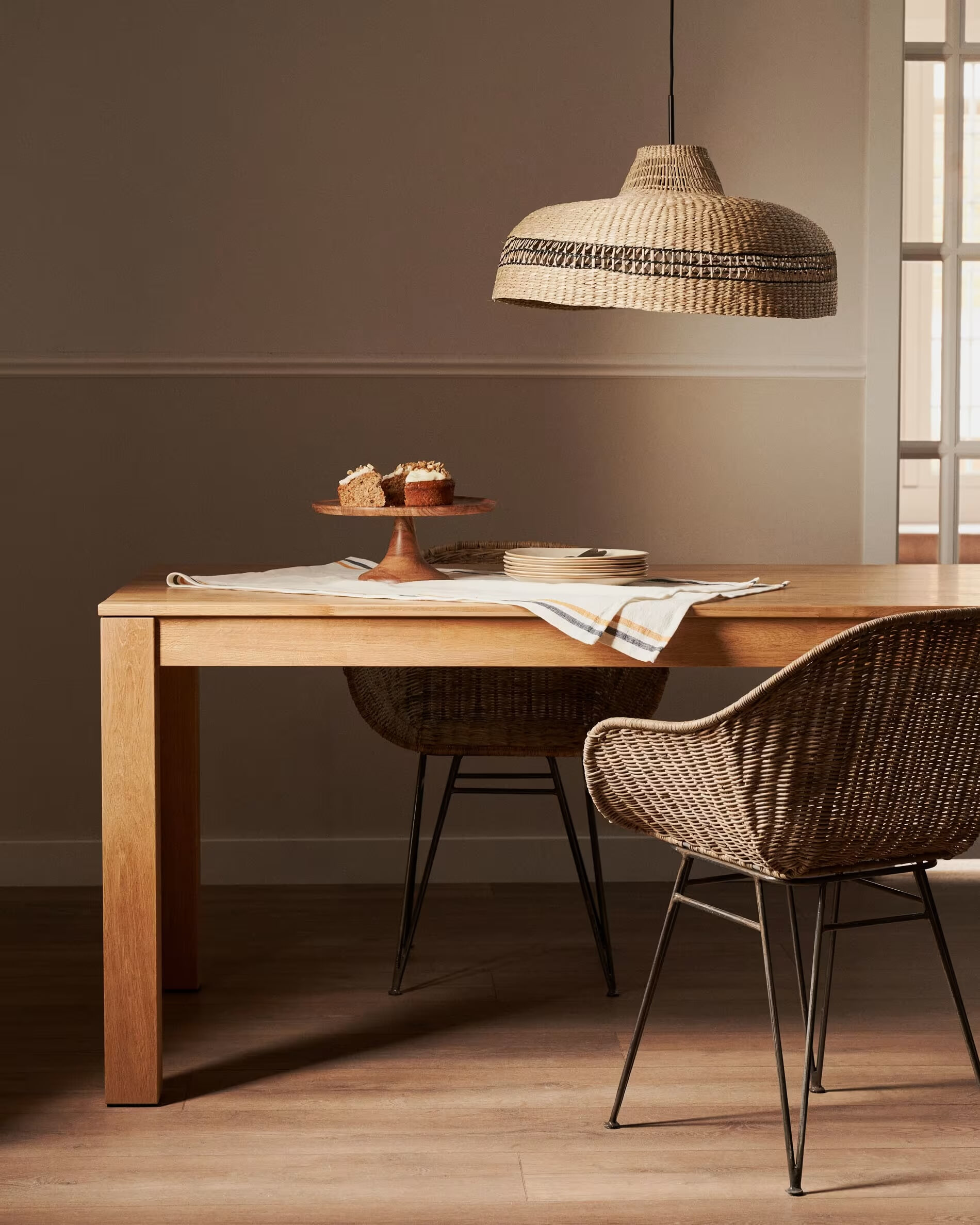 Kave Home uitschuifbare eettafel 'Isbel' eiken naturel, 180-260 x 90cm