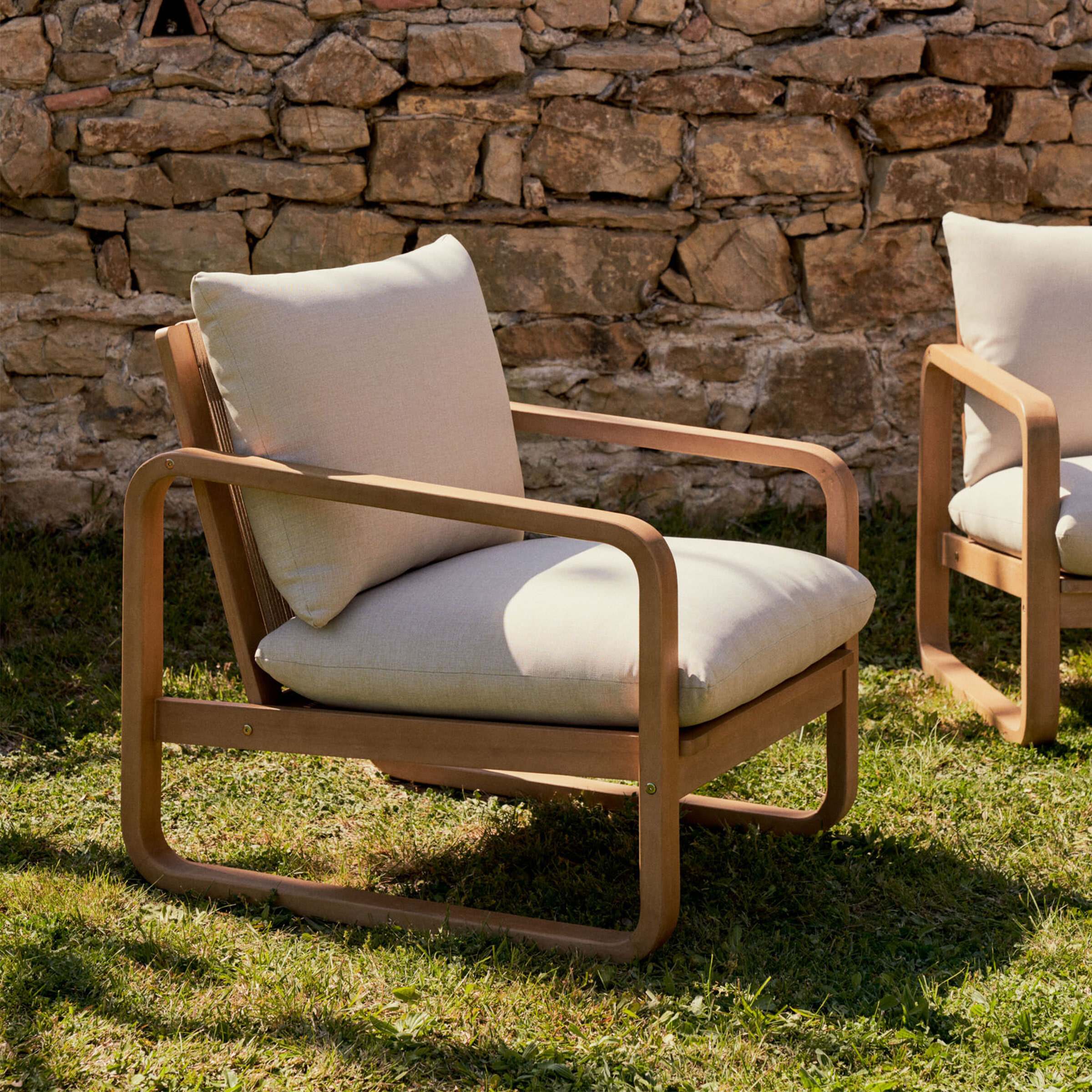 Kave Home Outdoor Fauteuil 'Sacaleta' Eucalyptushout