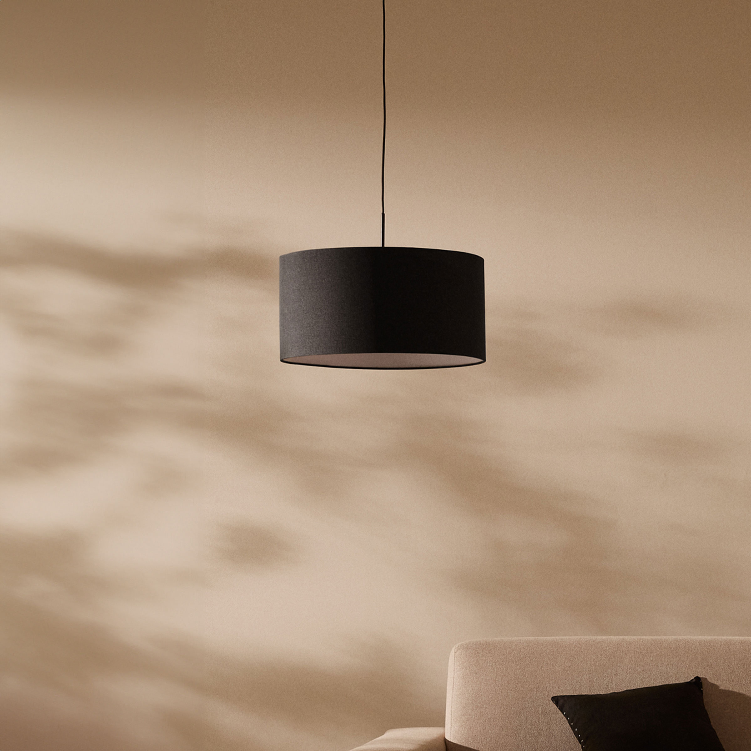 Kave Home Lampenkap Santana Ø50cm - Zwart