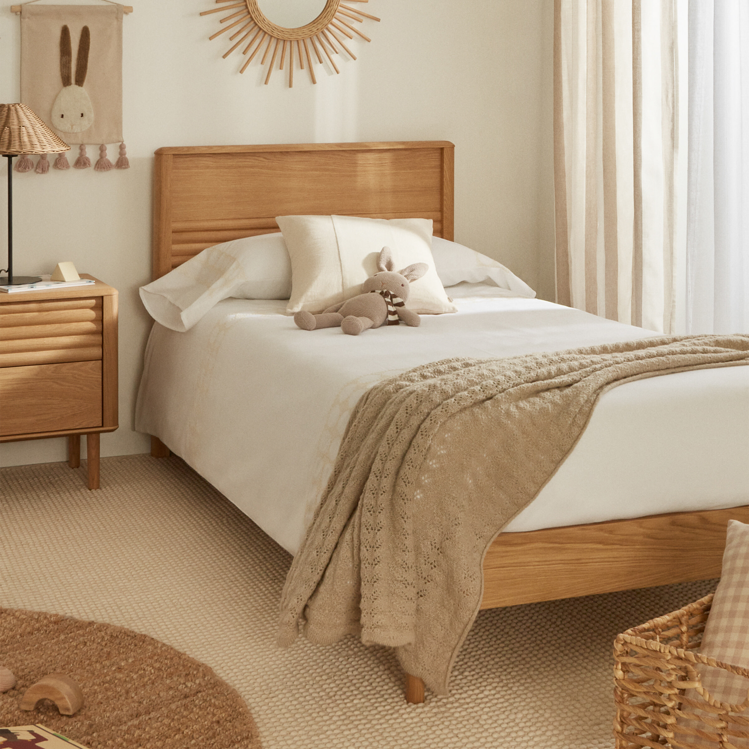 Kave Home Bed 'Lenon' Eikenhout