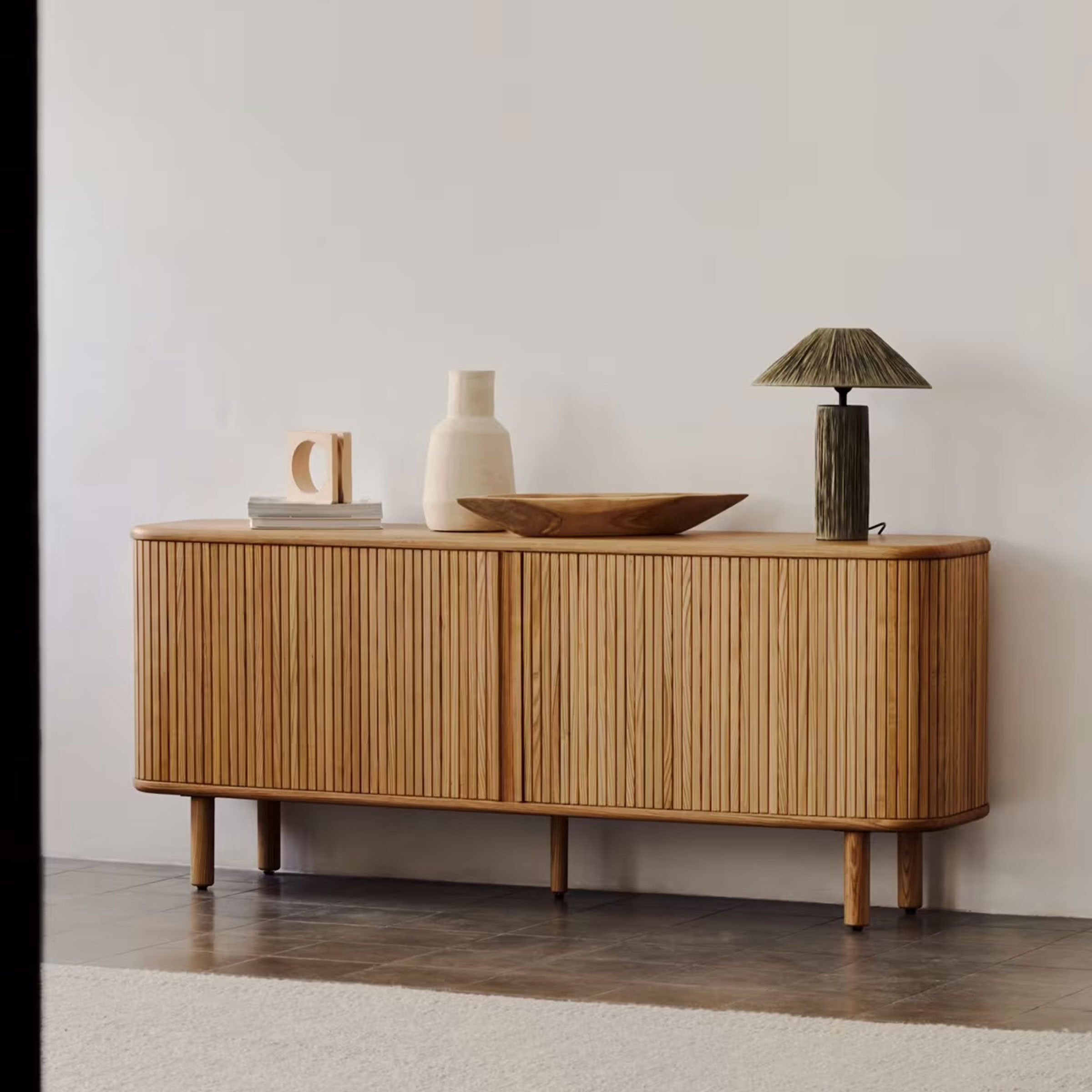 Kave Home Dressoir 'Mailen' Essenhout, 180cm, kleur Naturel