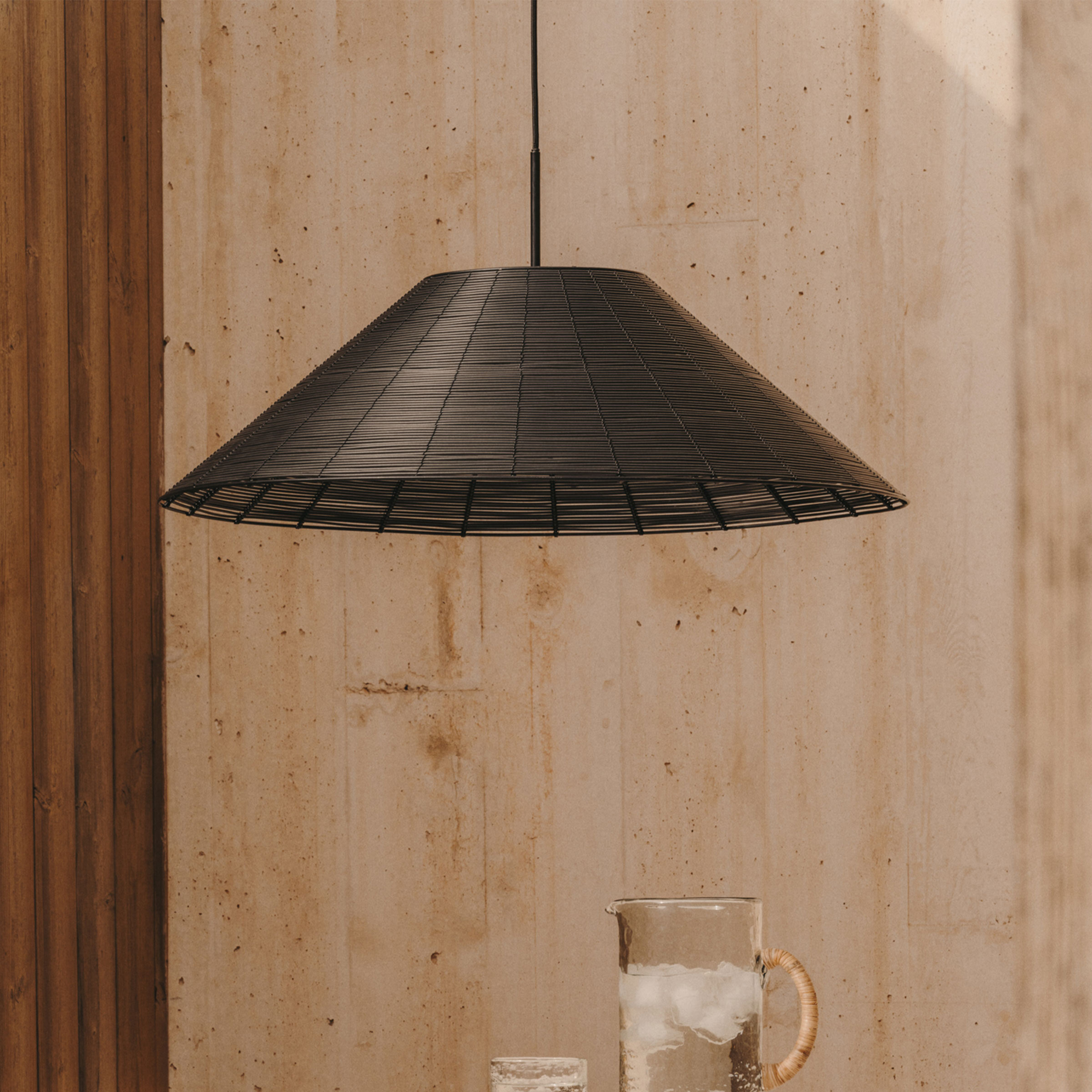 Kave Home Lampenkap 'Saranella' Rotan, 70cm