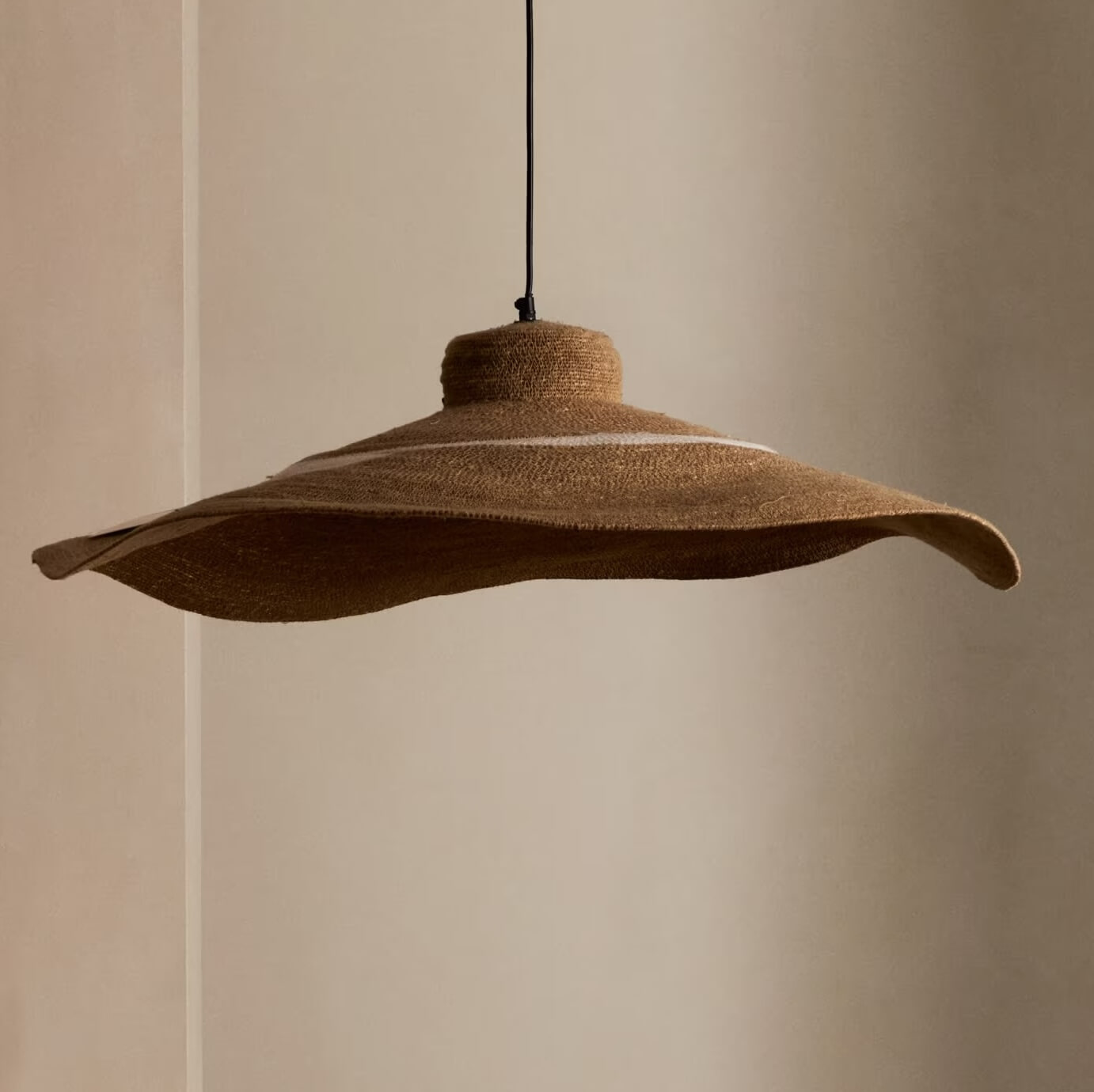 Kave Home Hanglamp Albenya Zeegras, 90cm - Naturel