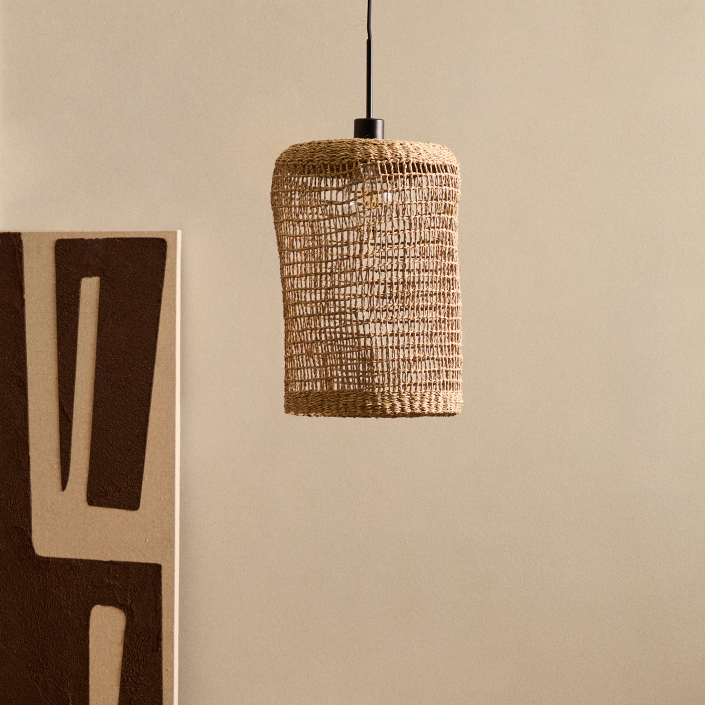 Kave Home Lampenkap 'Laiar' Rotan, 27cm