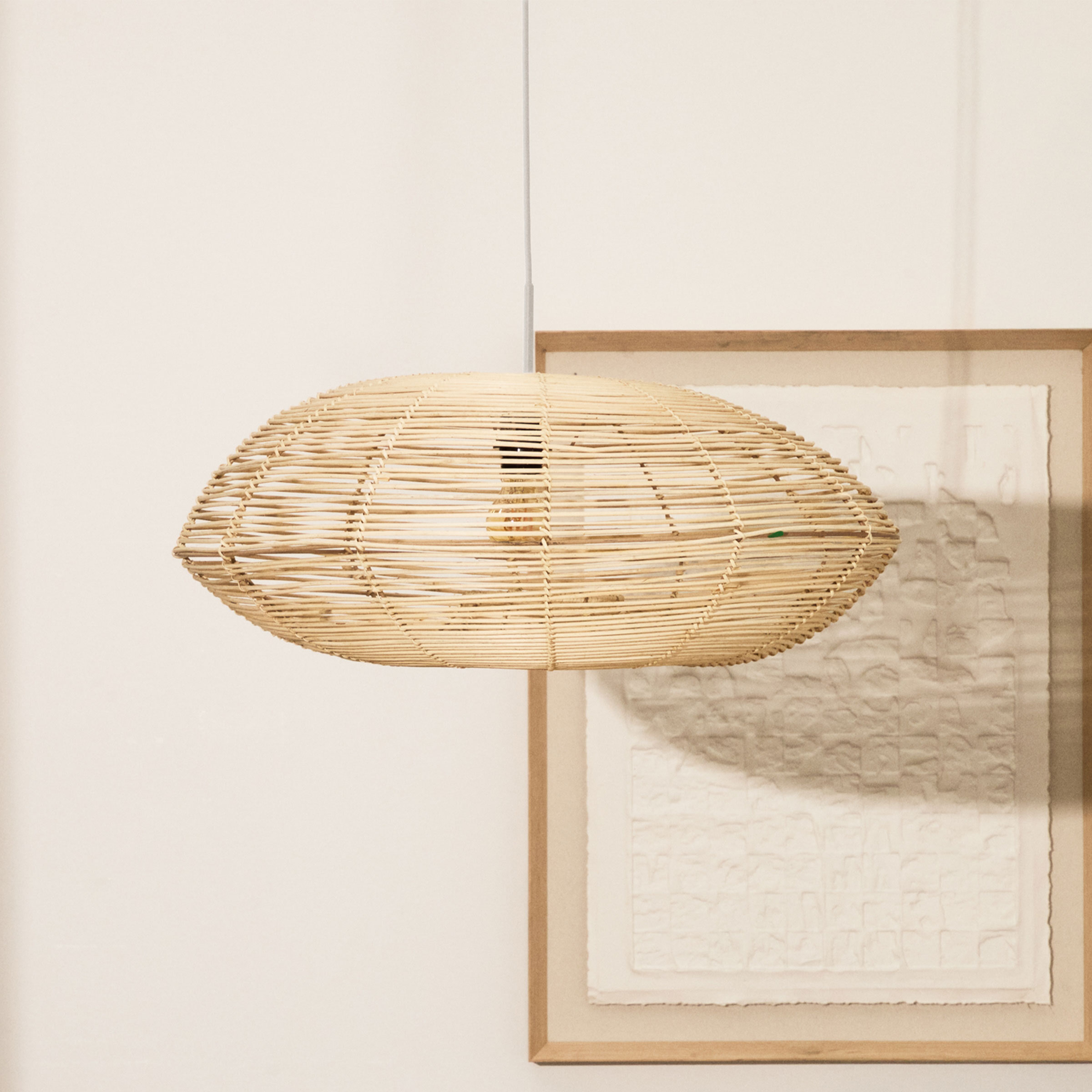 Kave Home Lampenkap Flaro Rotan, 69cm - Naturel