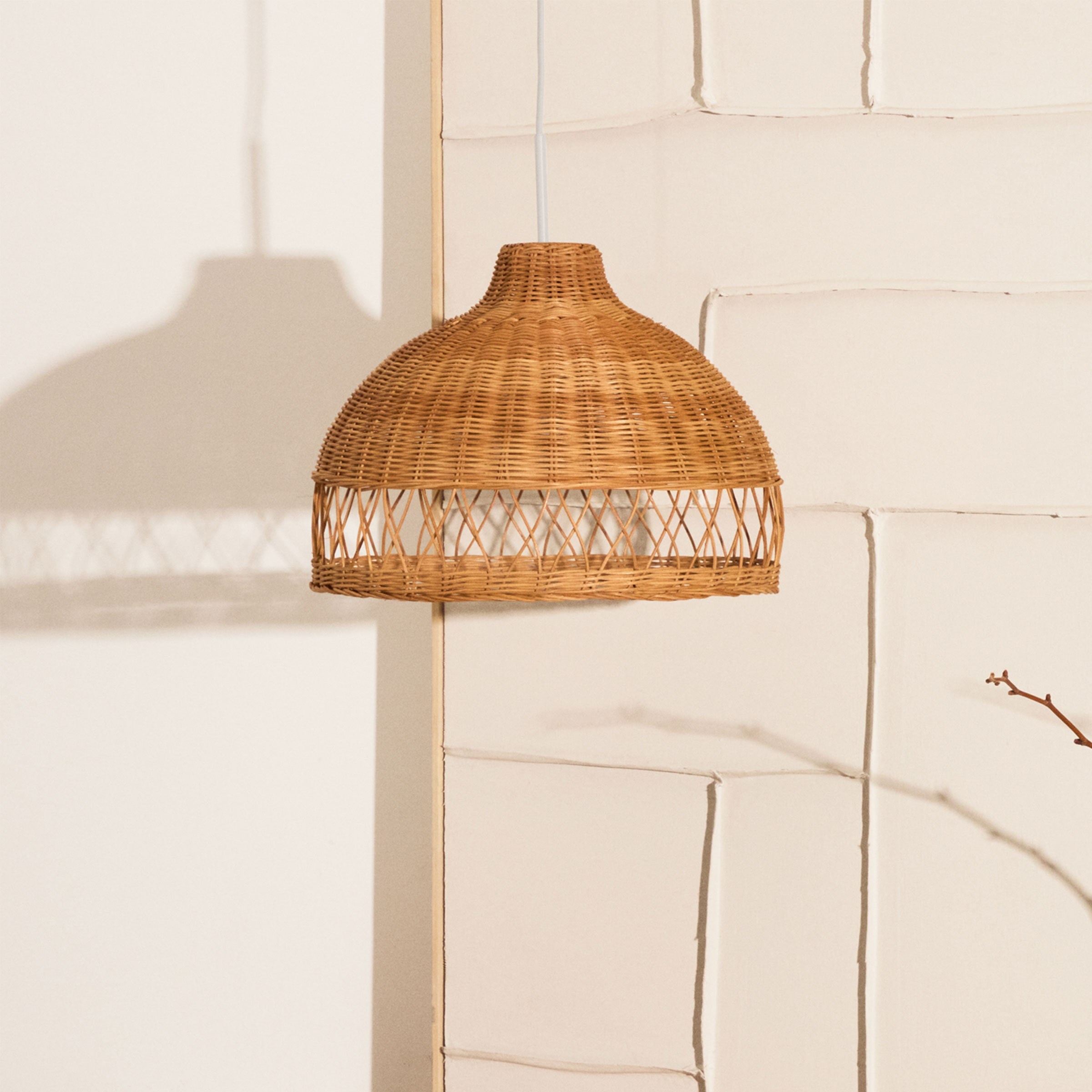 Kave Home Lampenkap Loura Rotan, 40cm - Naturel