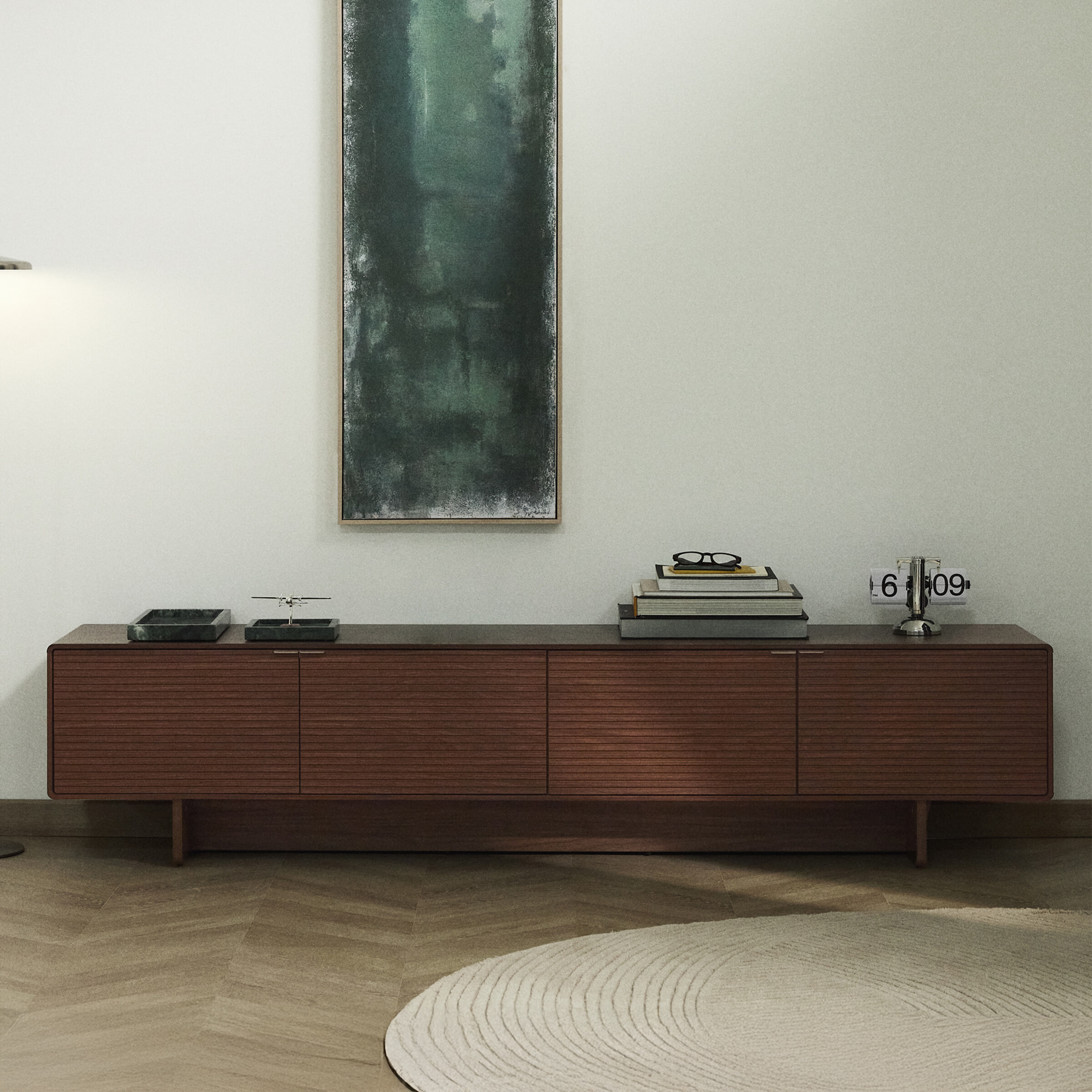 Kave Home TV-meubel Norlen Walnootfineer, 200cm - Bruin