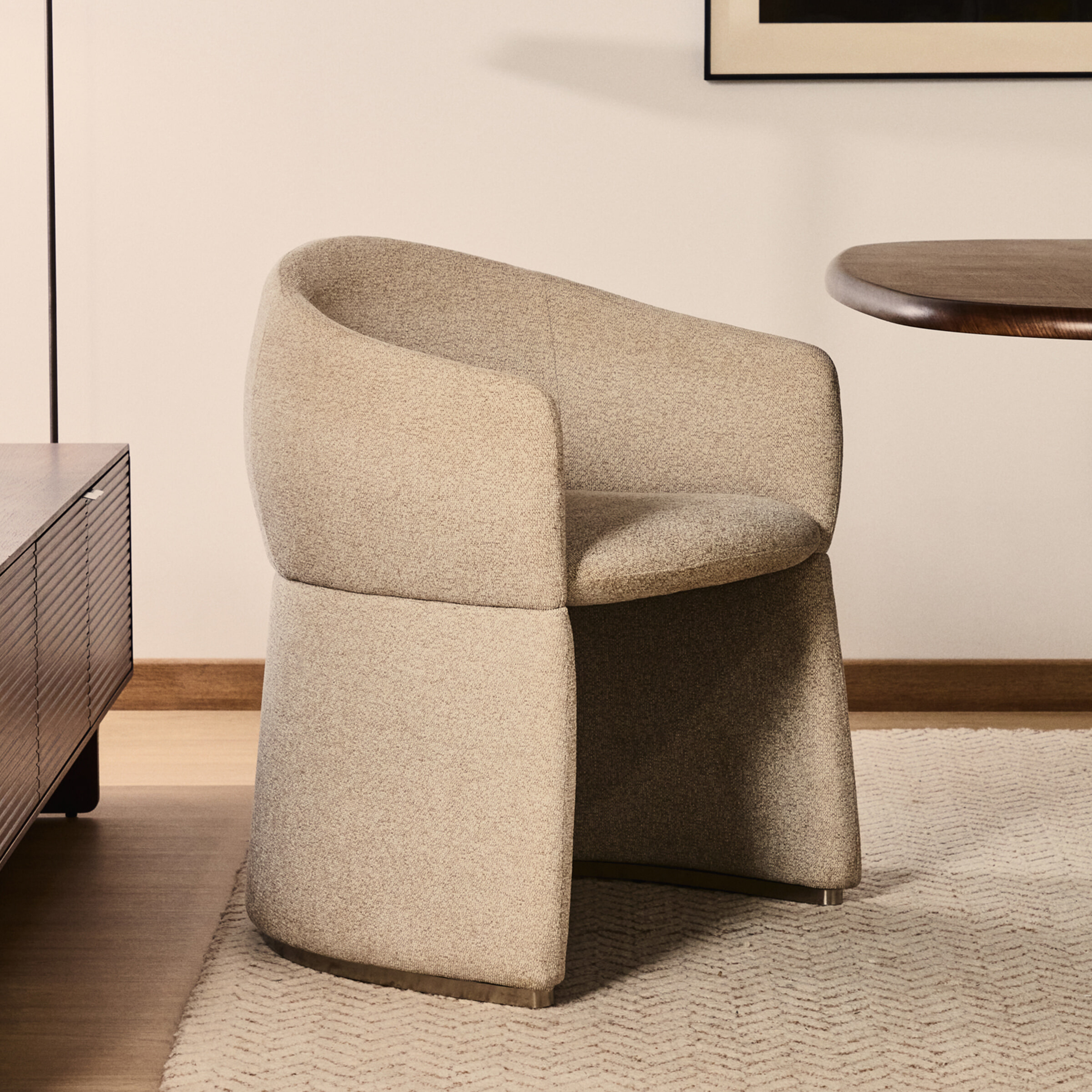 Kave Home Eetkamerstoel 'Bosca' Chenille