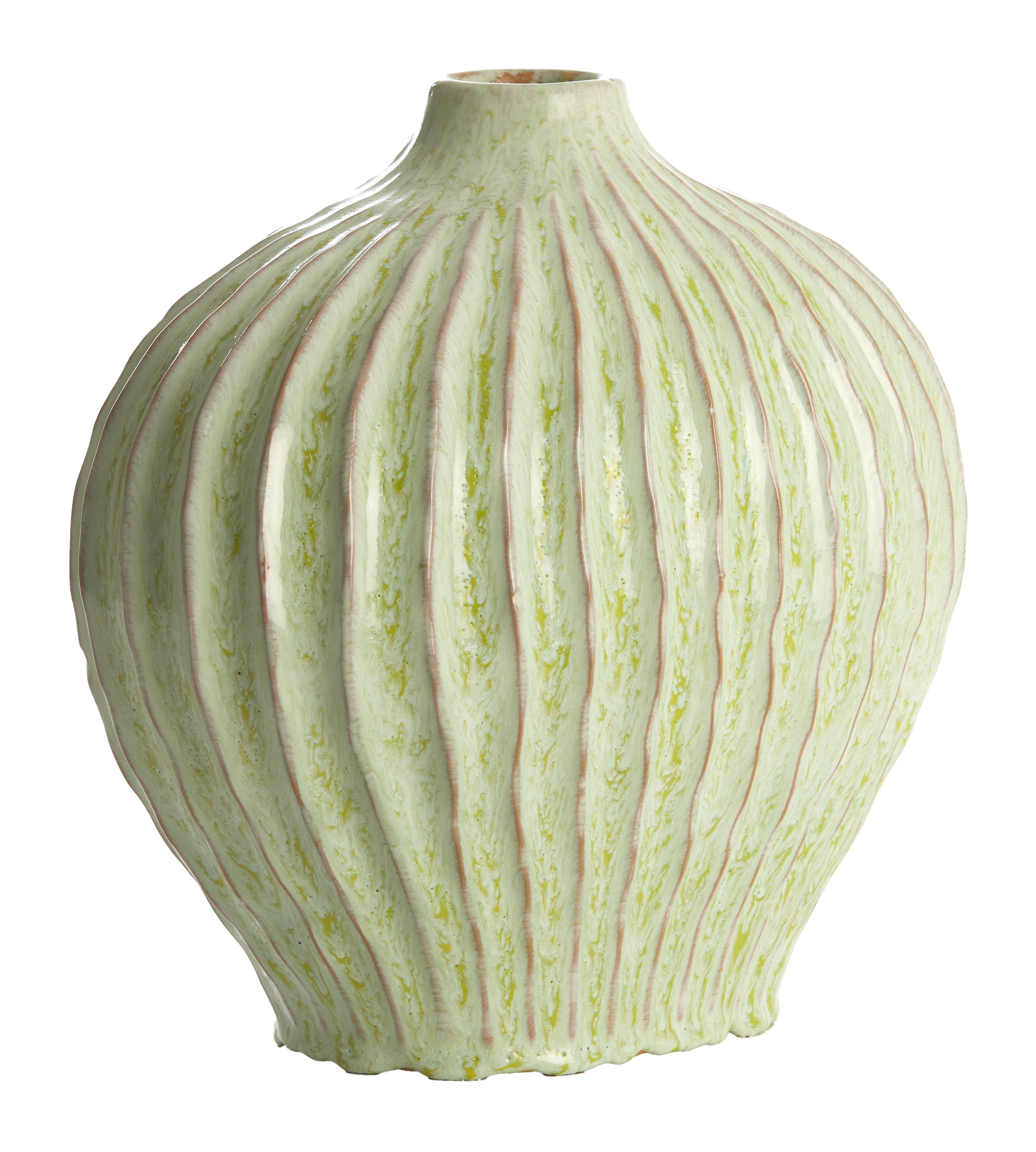 Light & Living Vaas 'Lorito' Keramiek, 30cm, kleur Mintgroen