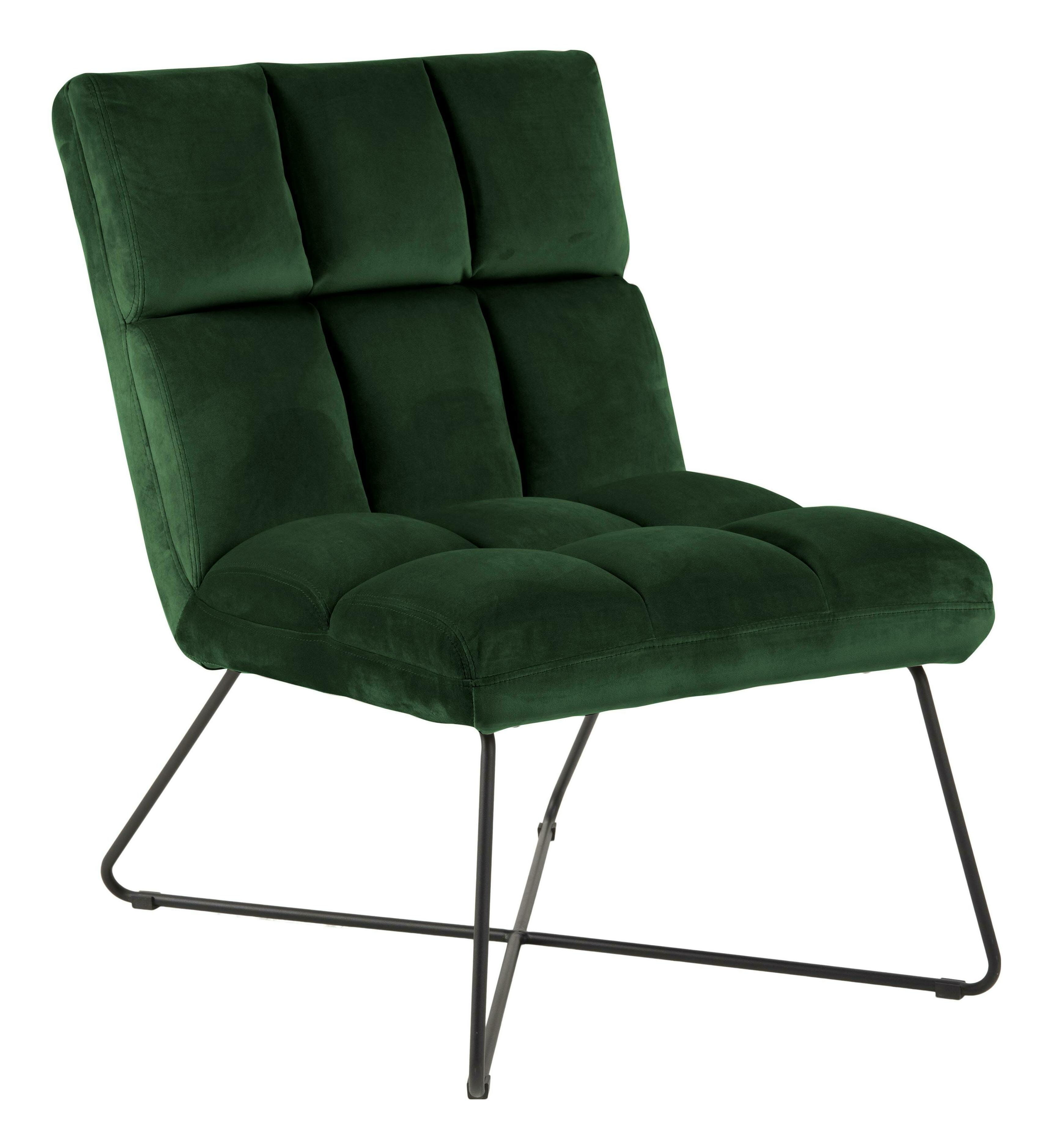 Alice fauteuil , ligstoel velours groen.