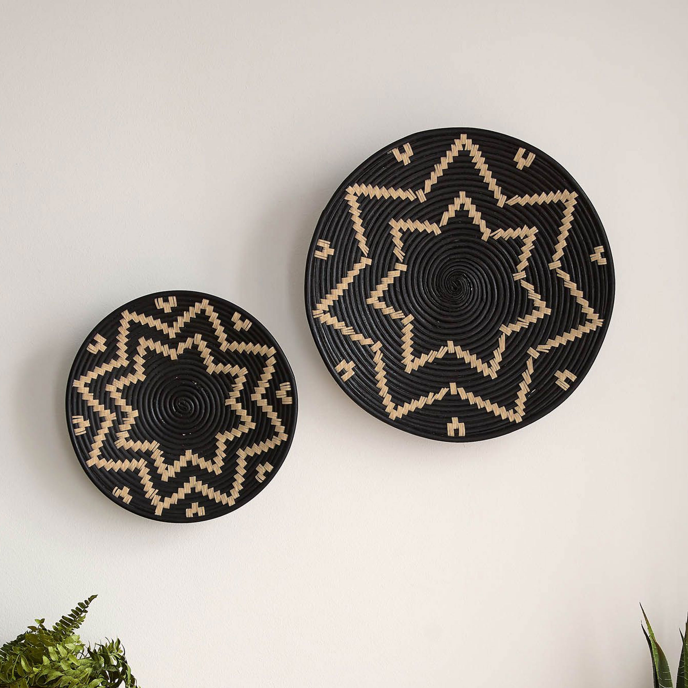 Kave Home Wanddecoratie Aurek Set van 2 stuks - Zwart