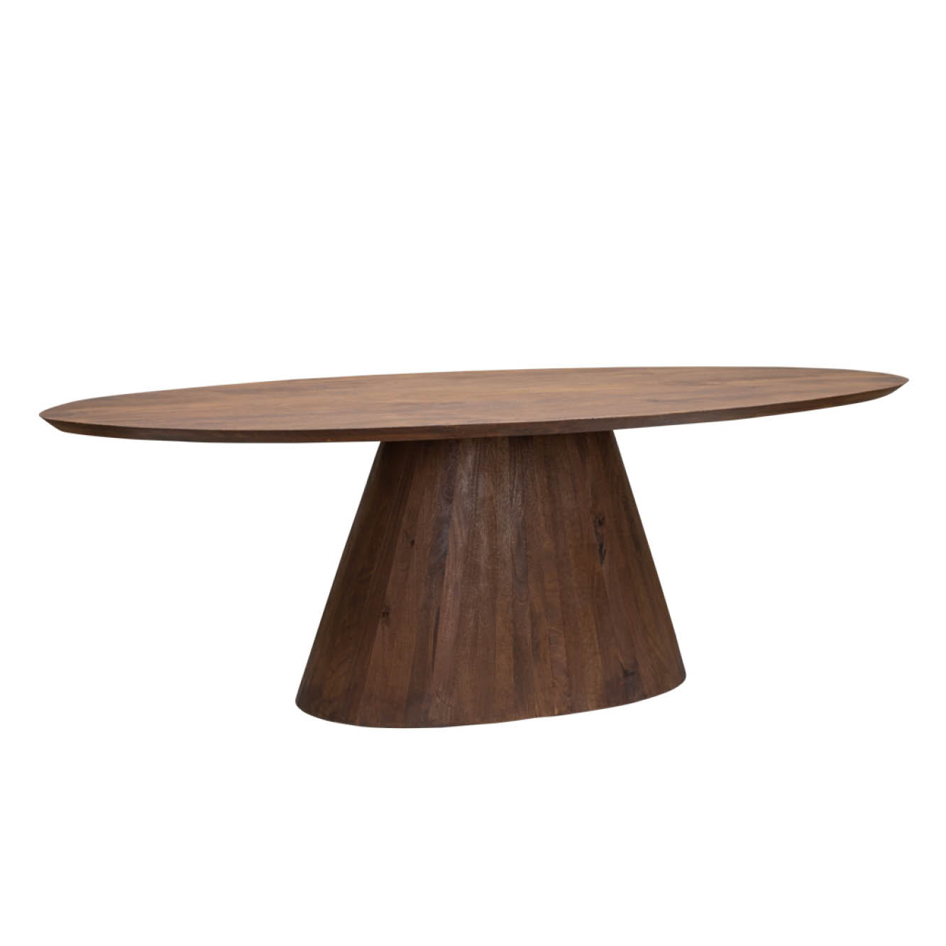 Tower Living Ovale Eettafel 'Premana' Mangohout, 220 x 120cm, kleur Bruin