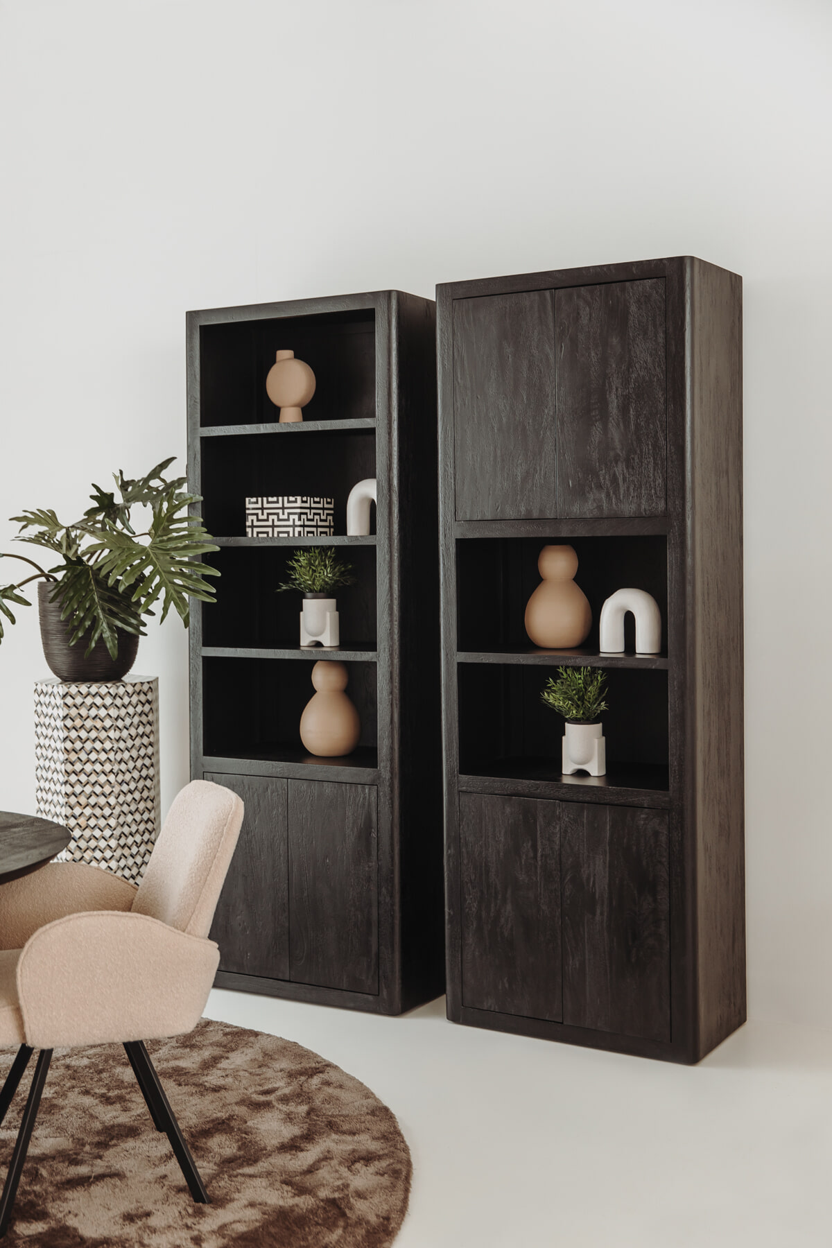 Tower Living Draaibare Eetkamerstoel 'Livo' Bouclé, kleur Beige