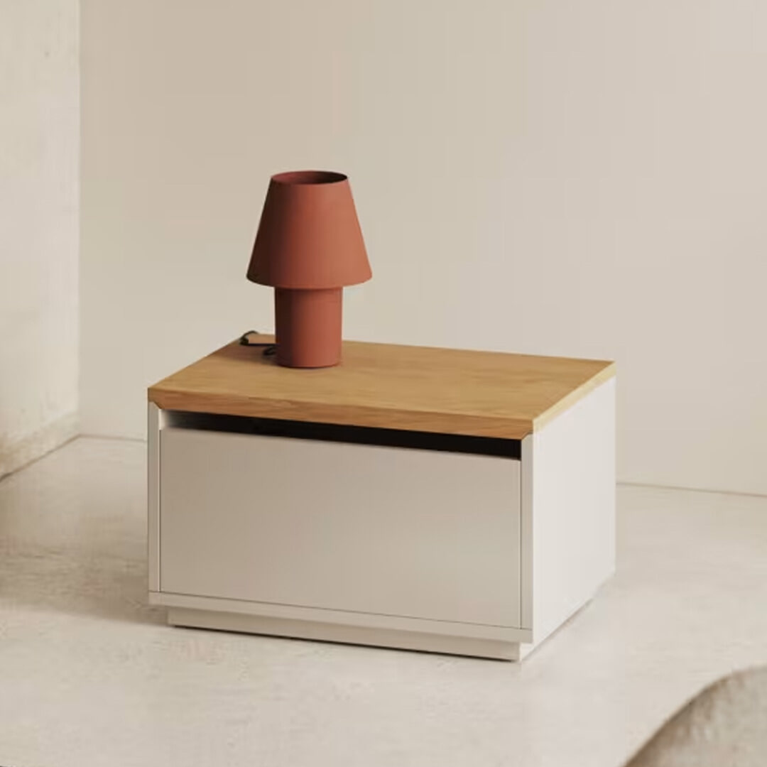 Kave Home Opbergkist Abilen Eiken, 60 x 40cm - Naturel