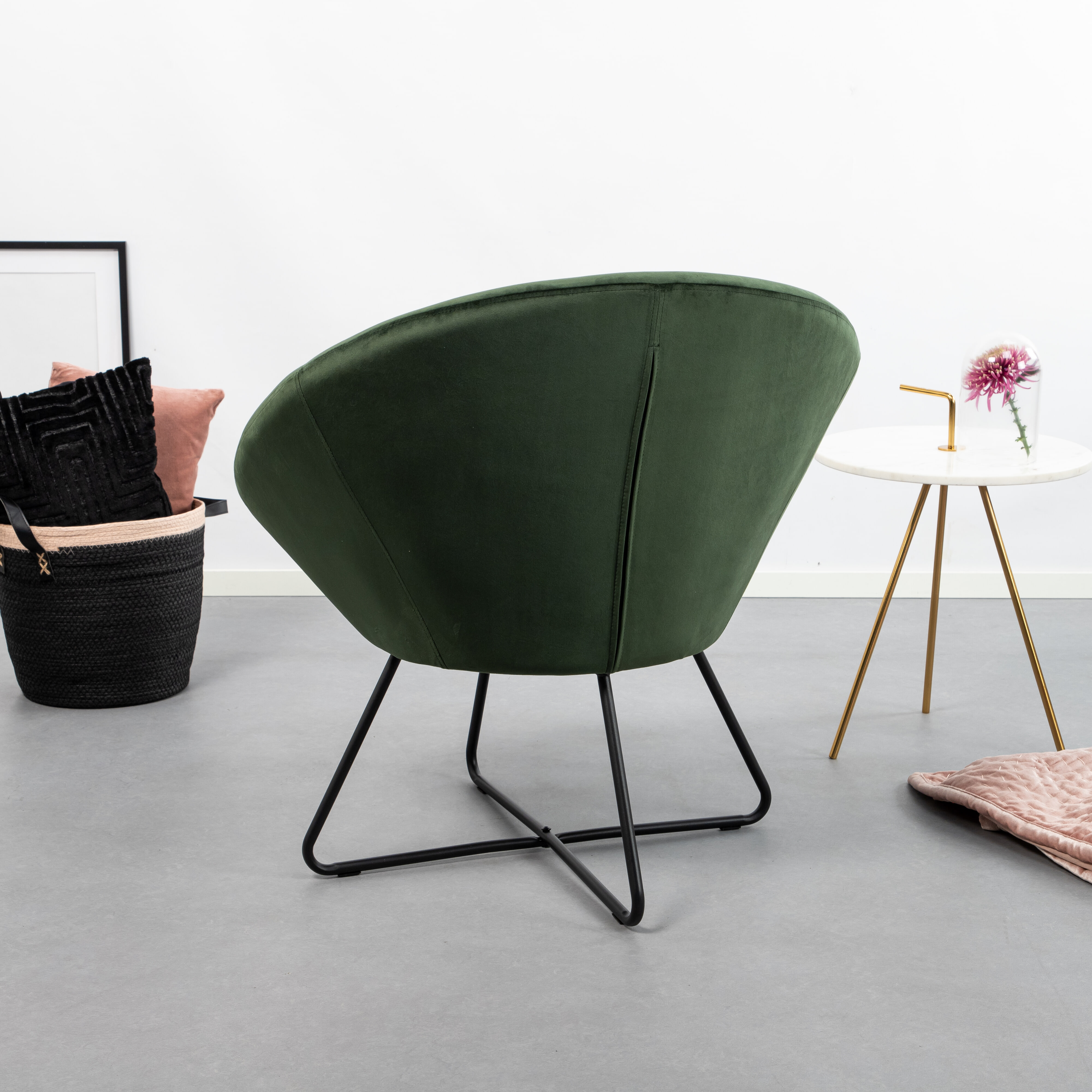 Sohome Fauteuil 'Vagn' Velvet, kleur Forest Green