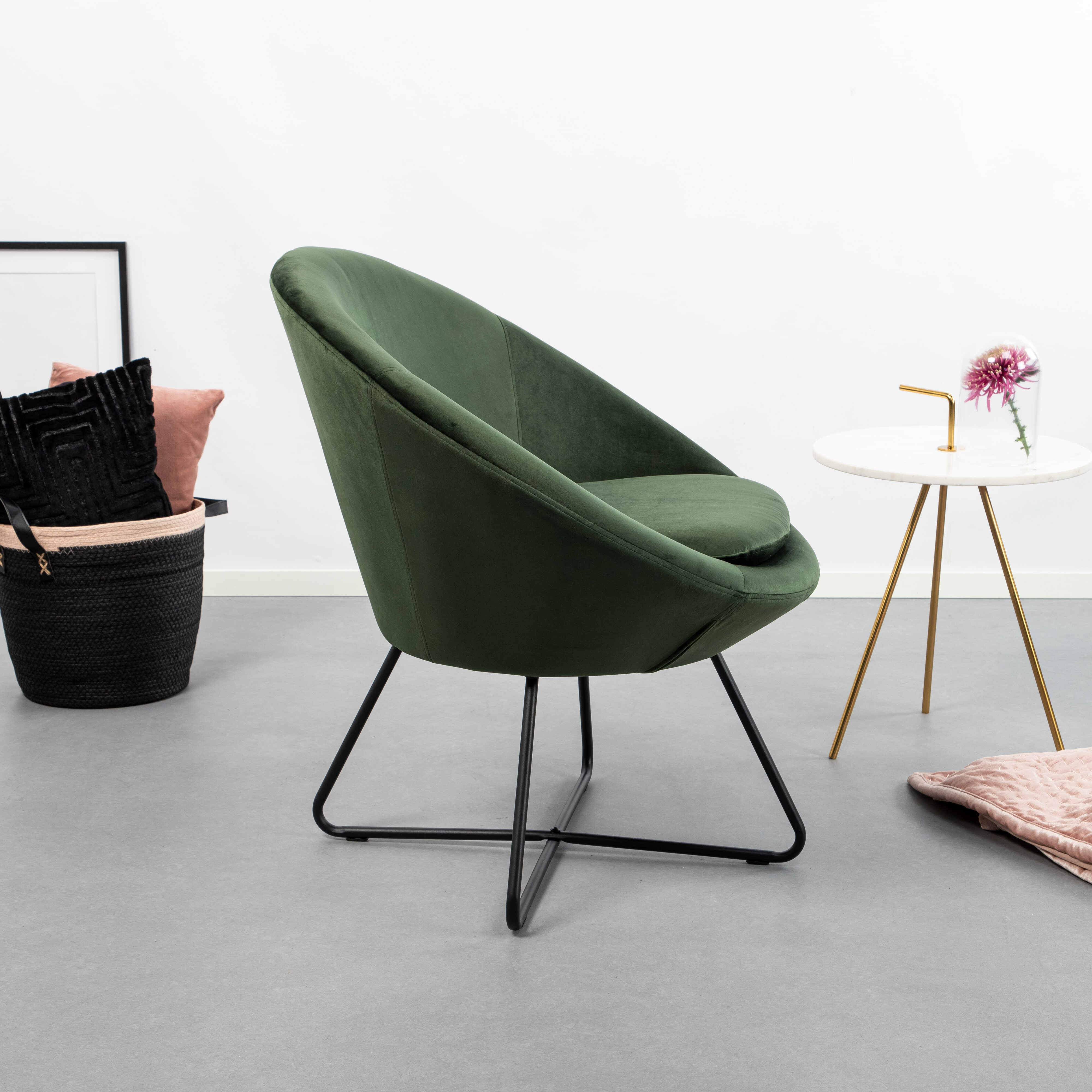 Sohome Fauteuil 'Vagn' Velvet, kleur Forest Green