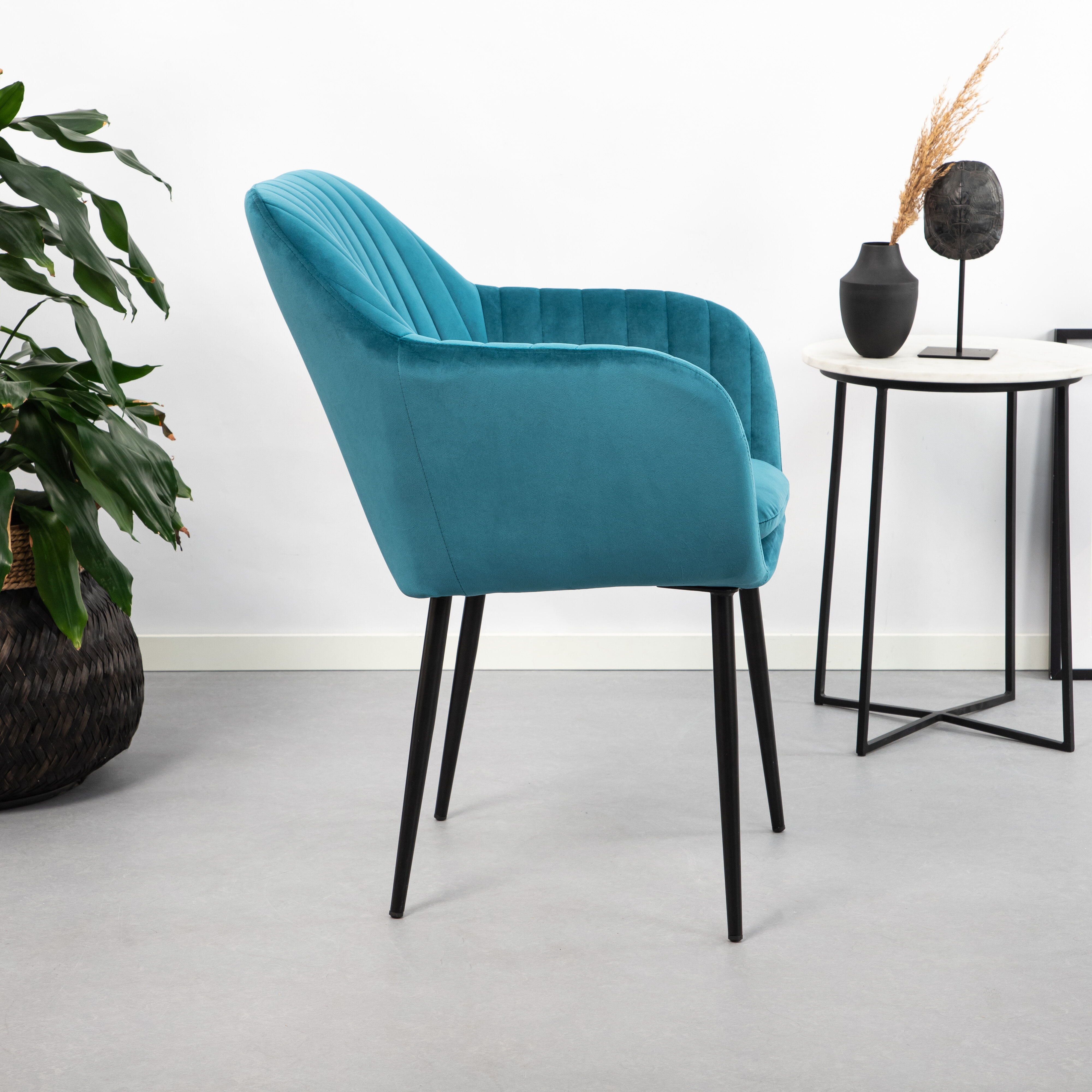 Sohome Eetkamerstoel 'Albin' Velvet, kleur Bottle Green