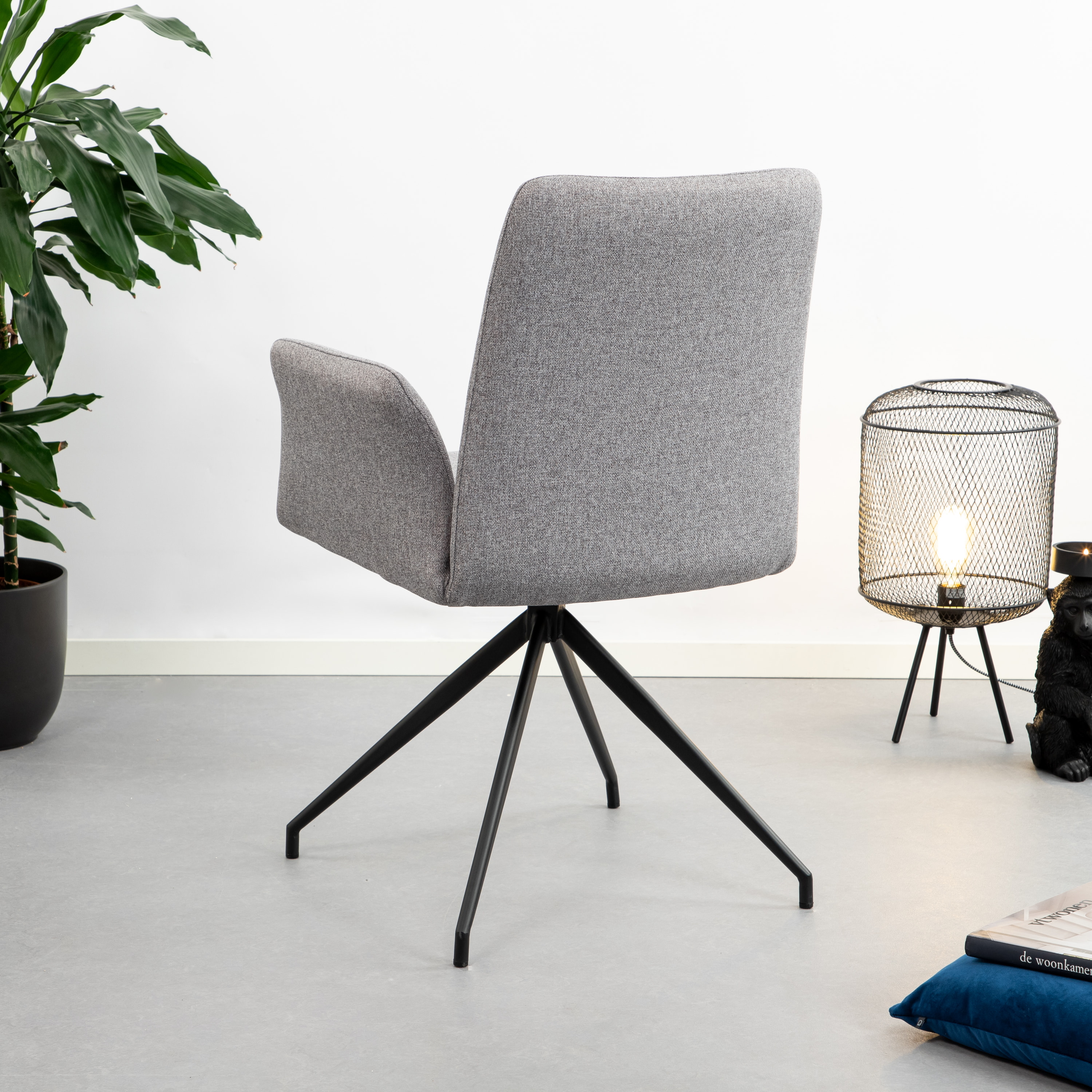 Sohome Eetkamerstoel Ulf, Draaibaar, kleur Lichtgrijs