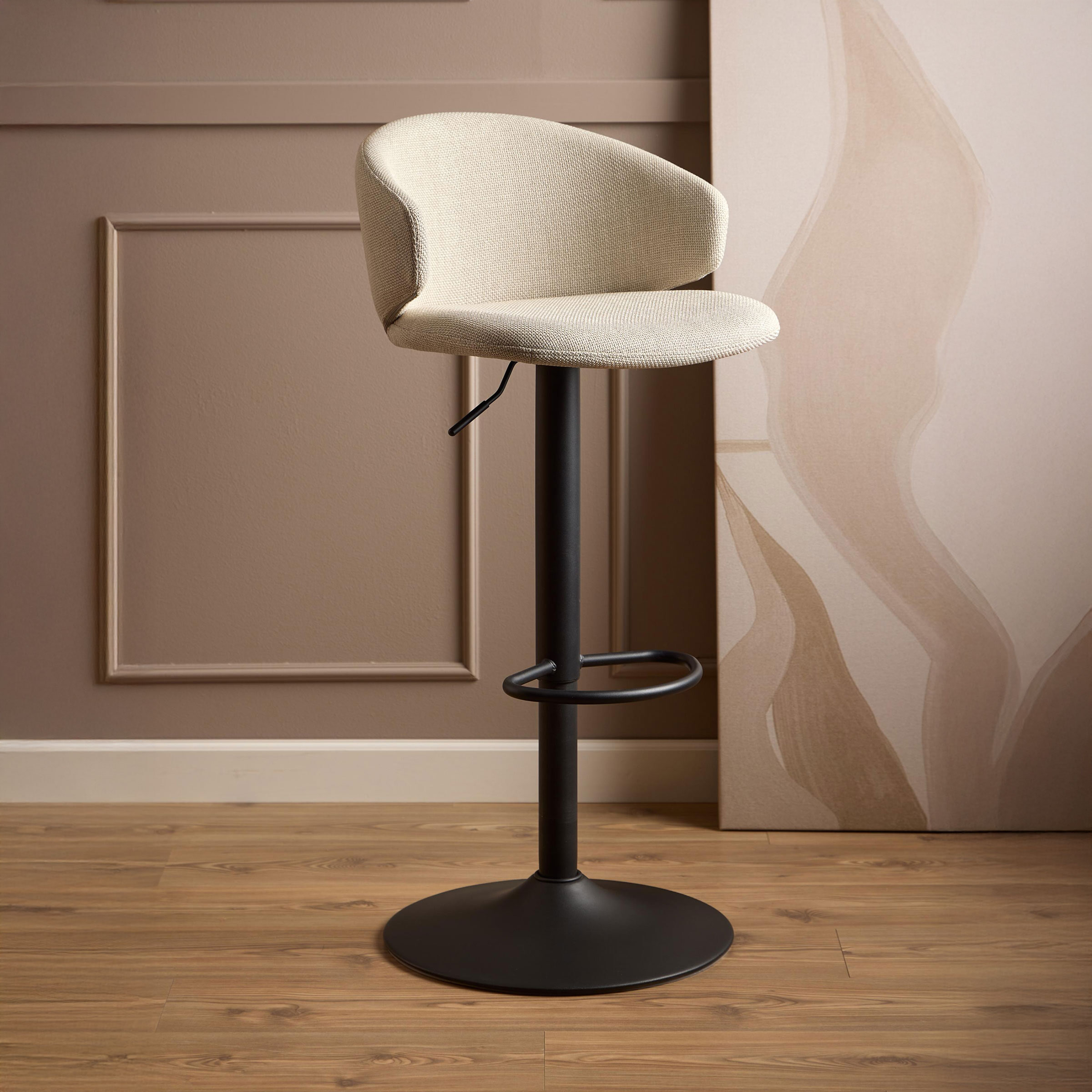 Bendt Verstelbare Barkruk Larue - Beige (zithoogte 61-82cm)