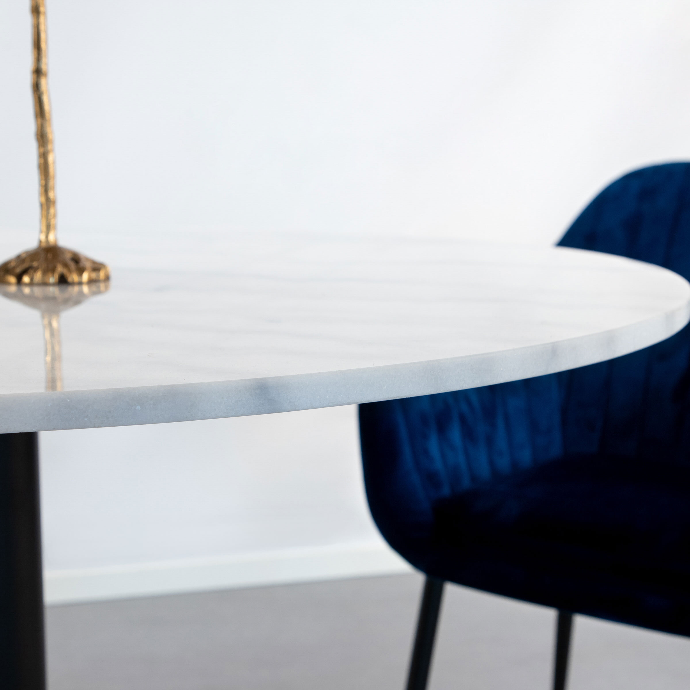 Sohome Ronde Eettafel 'Rune' 110cm, kleur Wit Marmer
