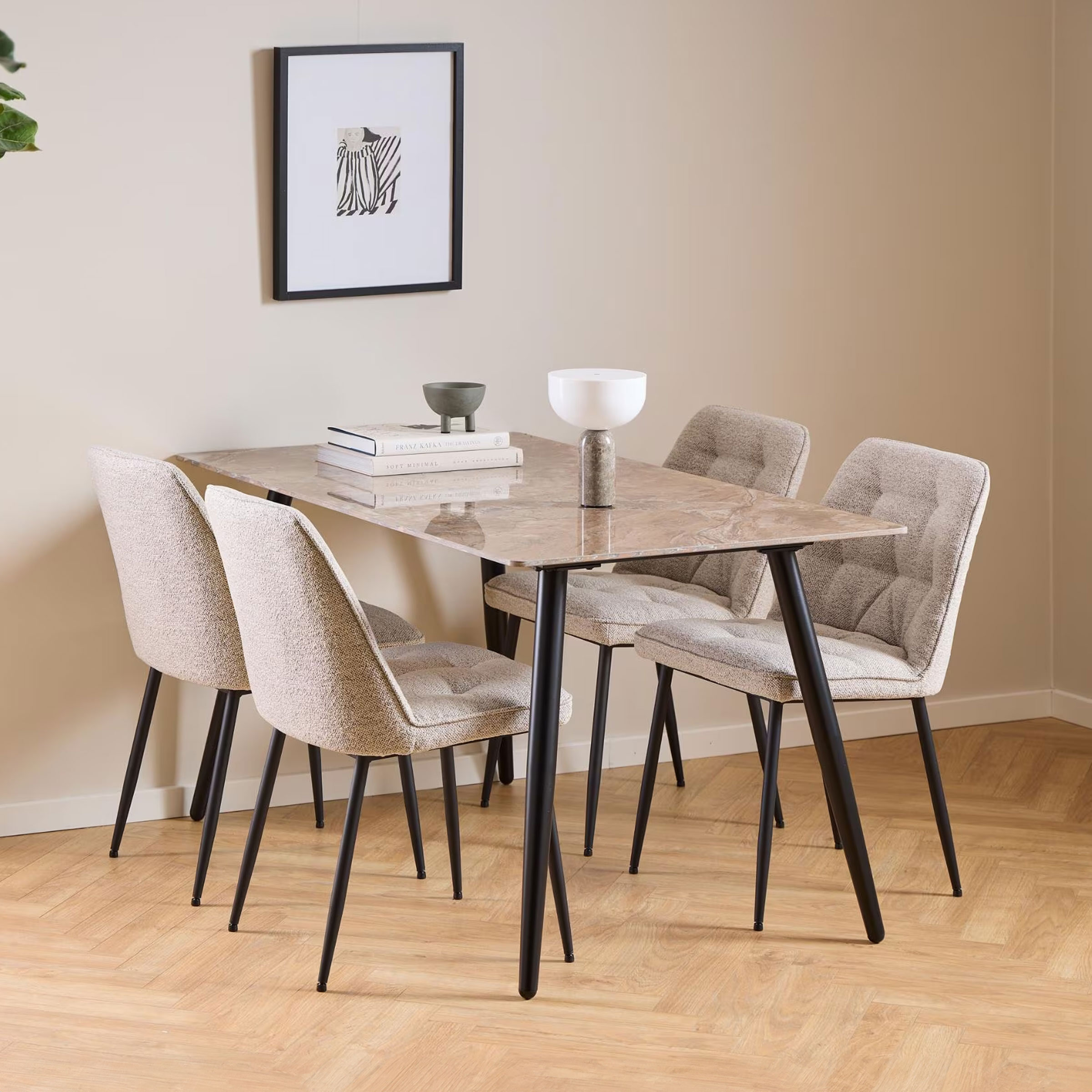 Bendt Eettafel 'Ib' Keramiek, 140 x 80cm, kleur Bruin
