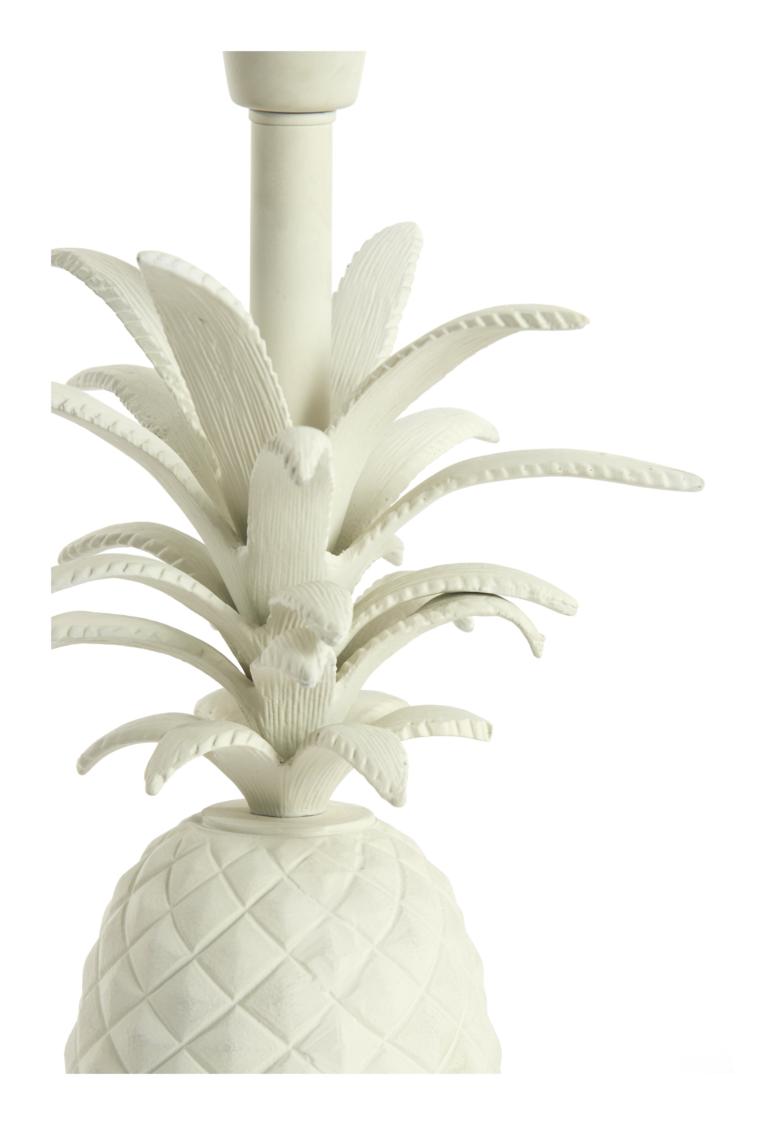 Light & Living Tafellamp 'Pineapple' 37cm, kleur Crème (excl. kap)