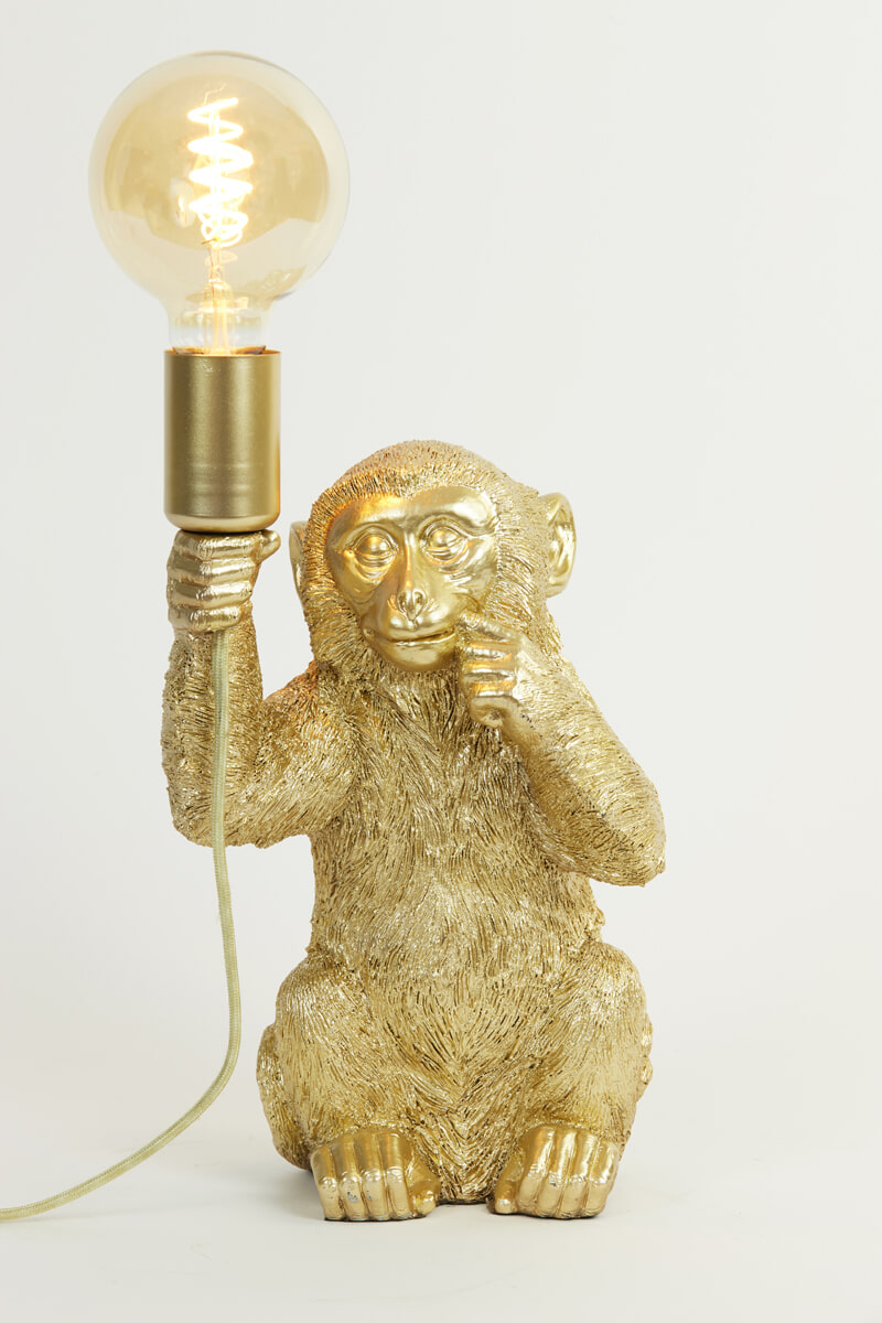 Light & Living Tafellamp 'Monkey' 34cm, kleur Goud